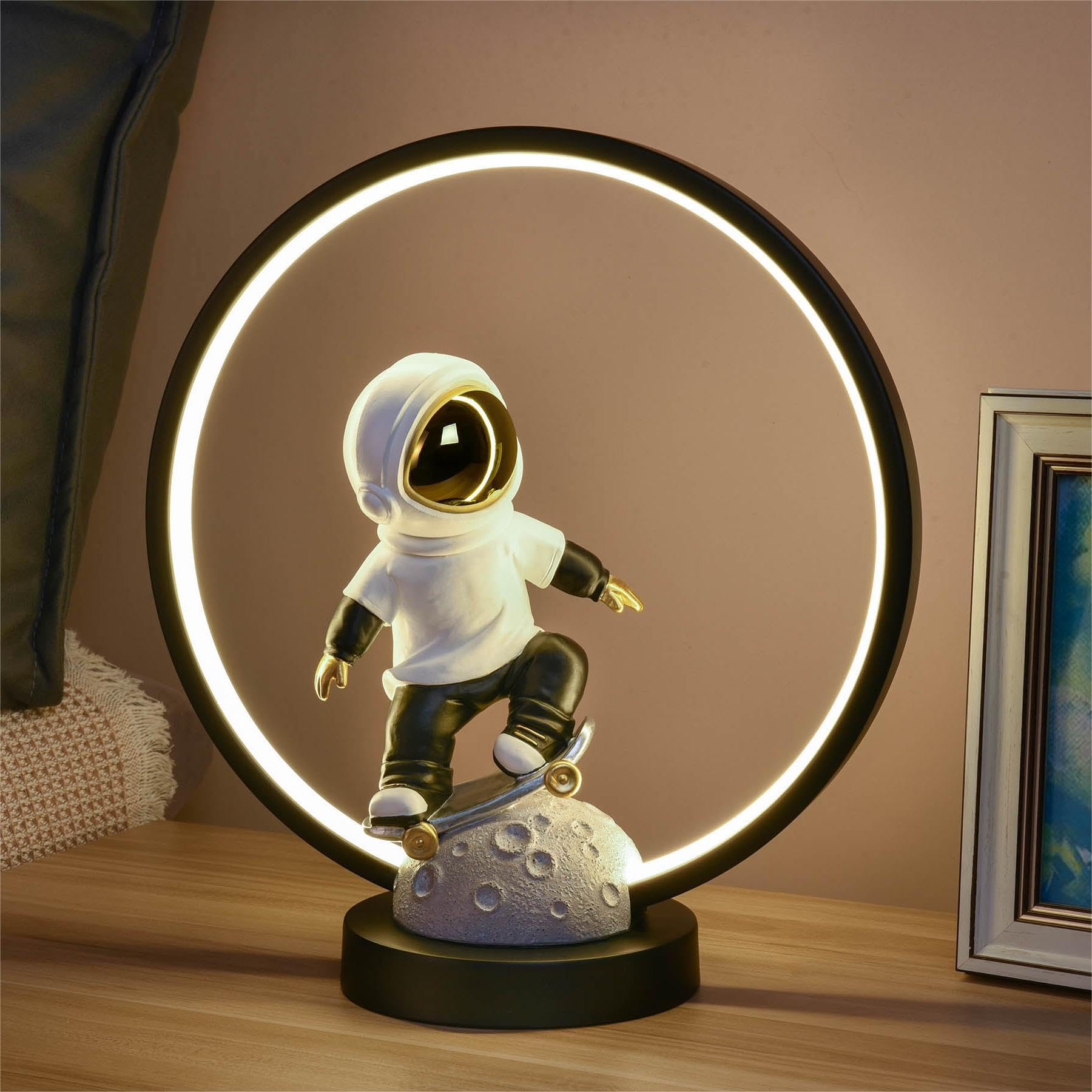 Astronaut Night Light for Kids & Adults - USB-Powered LED Bedside Table Lamp for Bedroom, Nursery & Living Room | Perfect Birthday & Christmas Gift Idea | Creates Soothing Ambiance for Nighttime Reading & Relaxation