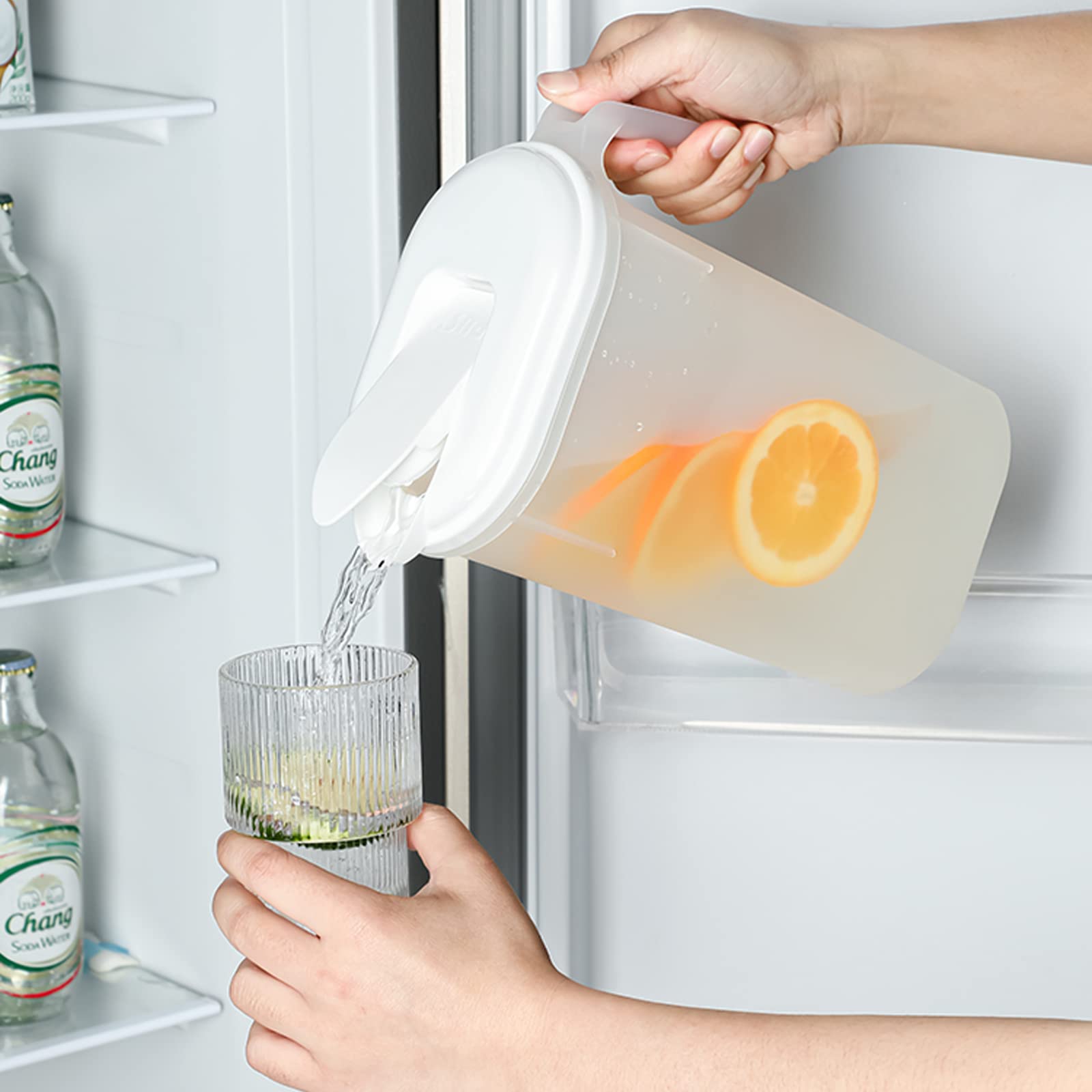 Khakho Transparent Plastic Kettle - Large Capacity Juice Storage Container for Home, Kitchen & Office | Perfect for Iced Tea, Lemonade & Cold Beverages