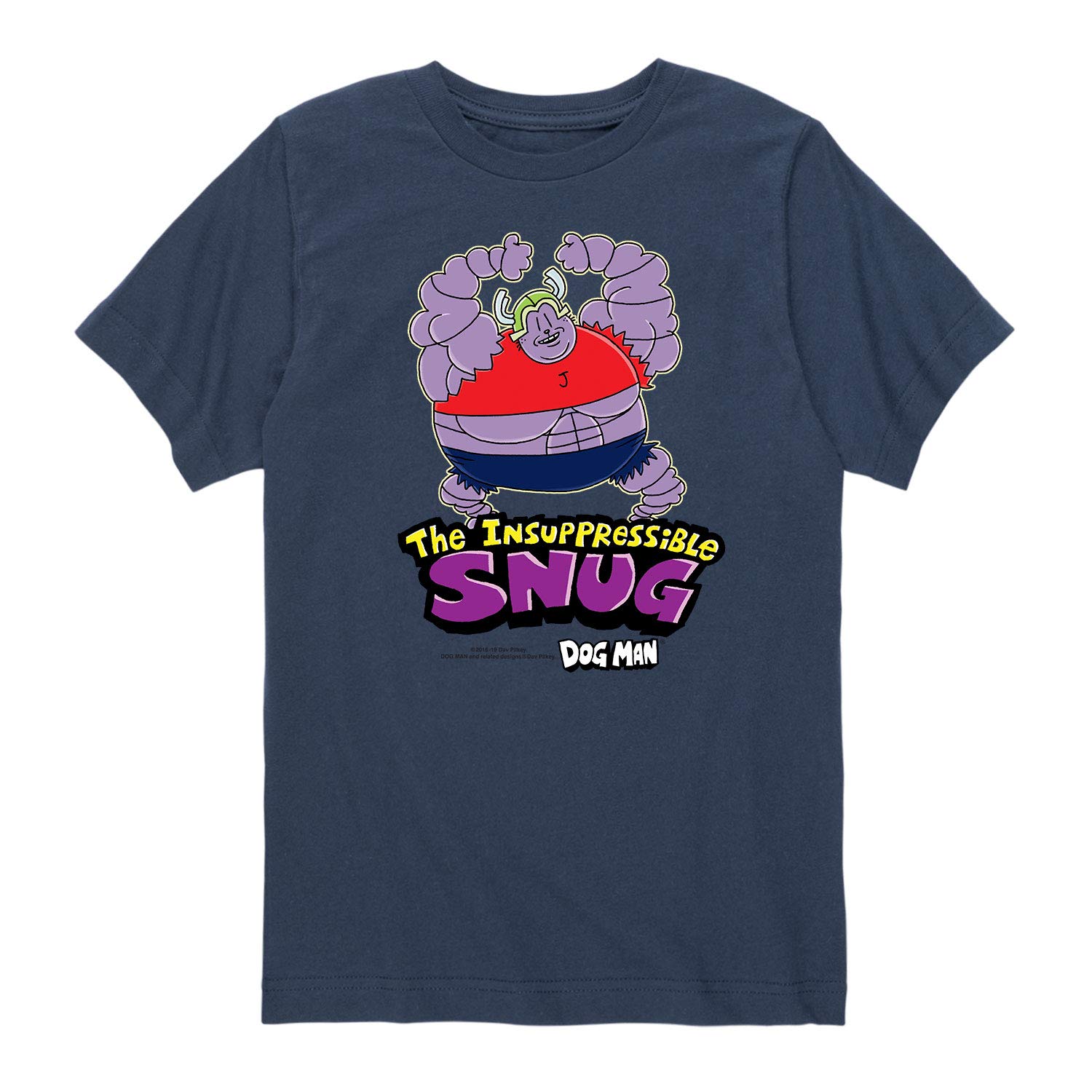 Dog Man Graphic T-Shirt for Kids - Cool Youth Short Sleeve Tee for Play & School
