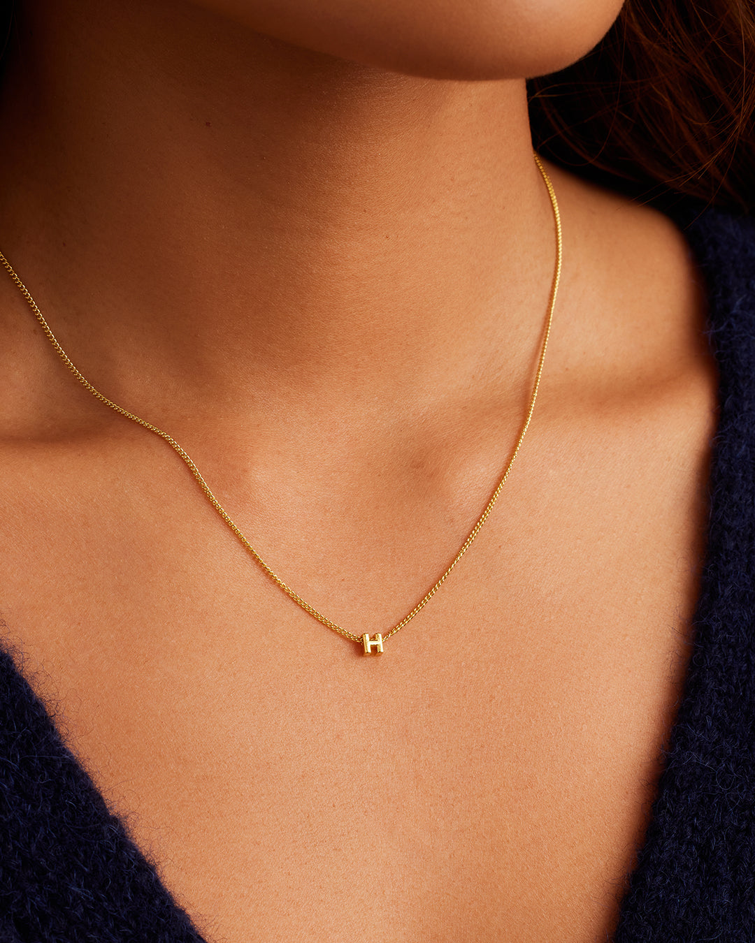Wilder Mini Alphabet Necklace - Personalized Initial Pendant Jewelry for Women | Perfect Gift for Birthday, Anniversary & Everyday Wear