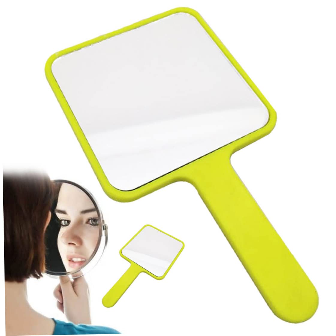 Rachlicy Purple Aluminum Handheld Mirror - Large Makeup Mirror for Salon, Barbers & Hairdressers | Portable Vanity Mirror for Home, Travel & Professional Styling