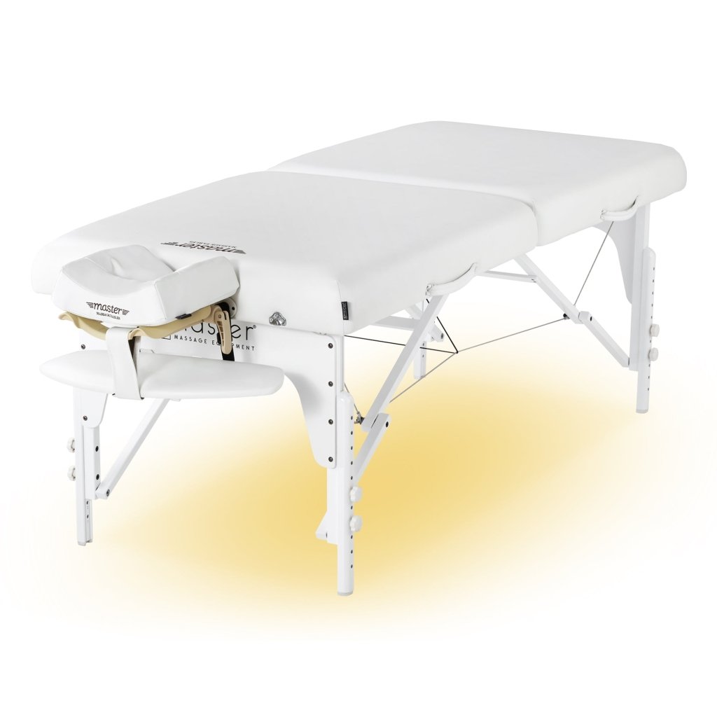 Master Massage® 31 Montclair Portable Massage Table with Adjustable Height & Ambient Light System - Professional Massage Therapy Table for Home, Spa & On-the-Go Use