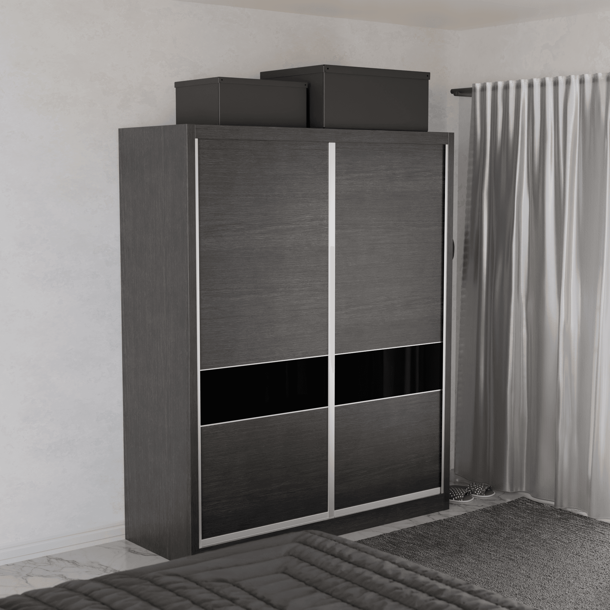 Modular Wardrobe System W04 - Customizable Closet Organizer for Bedroom & Walk-In Closets | Space-Saving Storage Solution with Adjustable Shelves & Hanging Rods | Perfect for Home Organization & Small Spaces