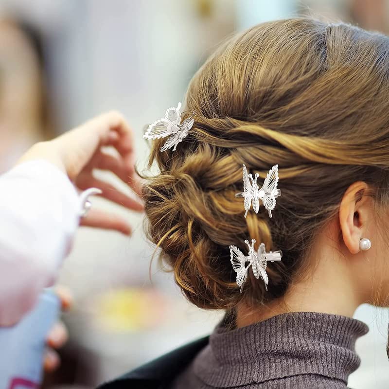 Shidara Butterfly Hair Clips for Women & Girls - Matte Non-Slip Hair Claw Clips for Thick Hair (Medium & Small Jaw, 6-Piece Set) | Perfect for School, Work, Parties & Everyday Hairstyles