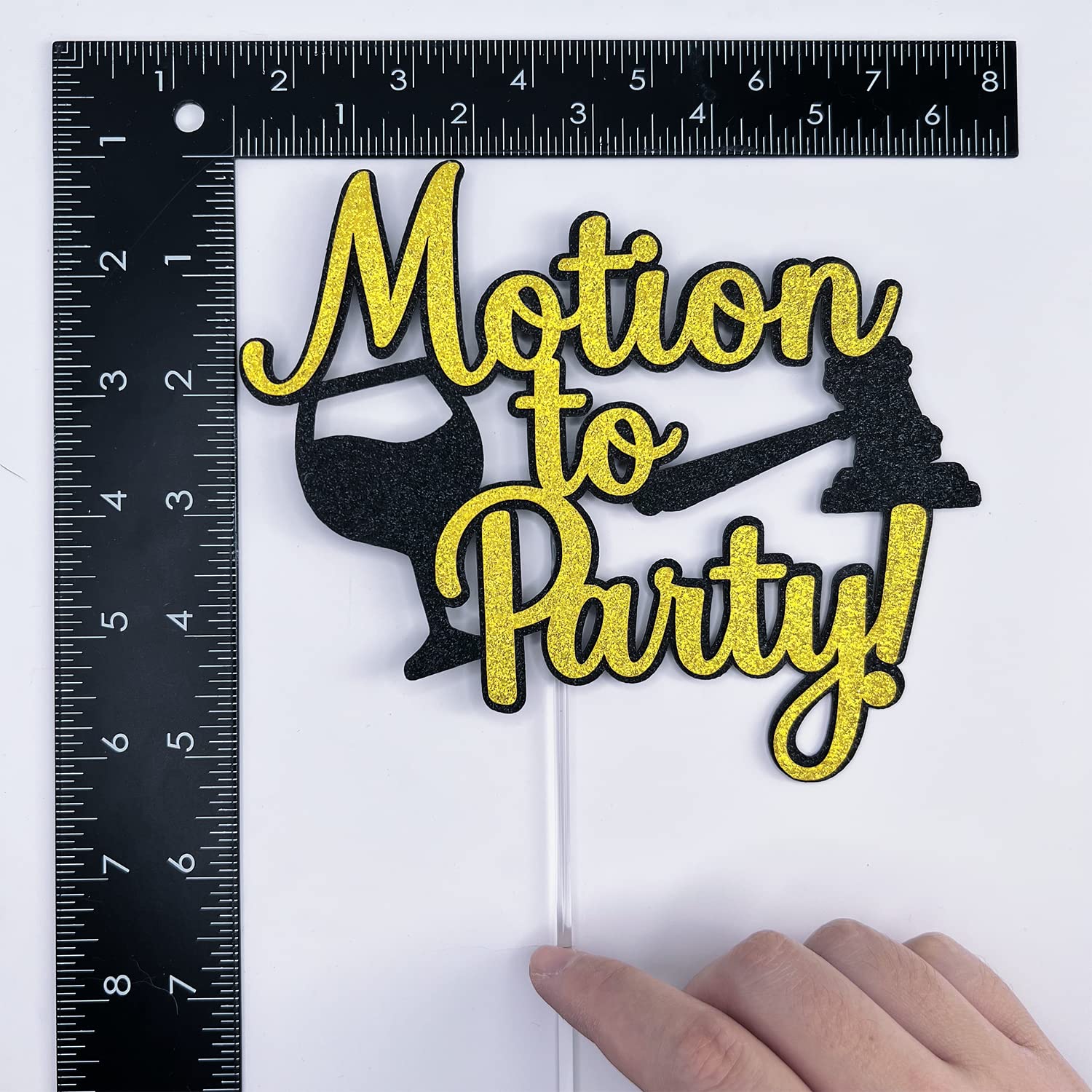 Motion to Party Cake Topper - Law School Graduation, Lawyer Birthday & Judge Cake Decor - Judicial Cake Pick for Lawyer Retirement Party Supplies | Perfect for Legal Celebrations, Courtroom Themed Parties & Attorney Milestone Events