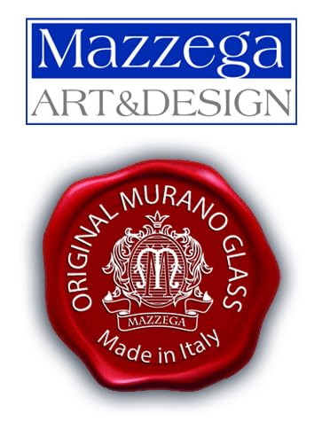 MAZZEGA ART & DESIGN 6-Piece Murano Glass Special Edition Bellini Cocktail Glasses - Handcrafted in Italy, Cobalt Blue - Perfect for Cocktail Parties, Home Bar Decor & Luxury Gift Giving