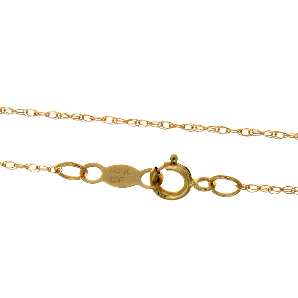 14K Yellow Gold Sports Necklace - Golf Club & Ball Heart Charm Pendant with Chain | Perfect Gift for Golf Lovers & Athletes | Wear to Games, Tournaments & Special Occasions