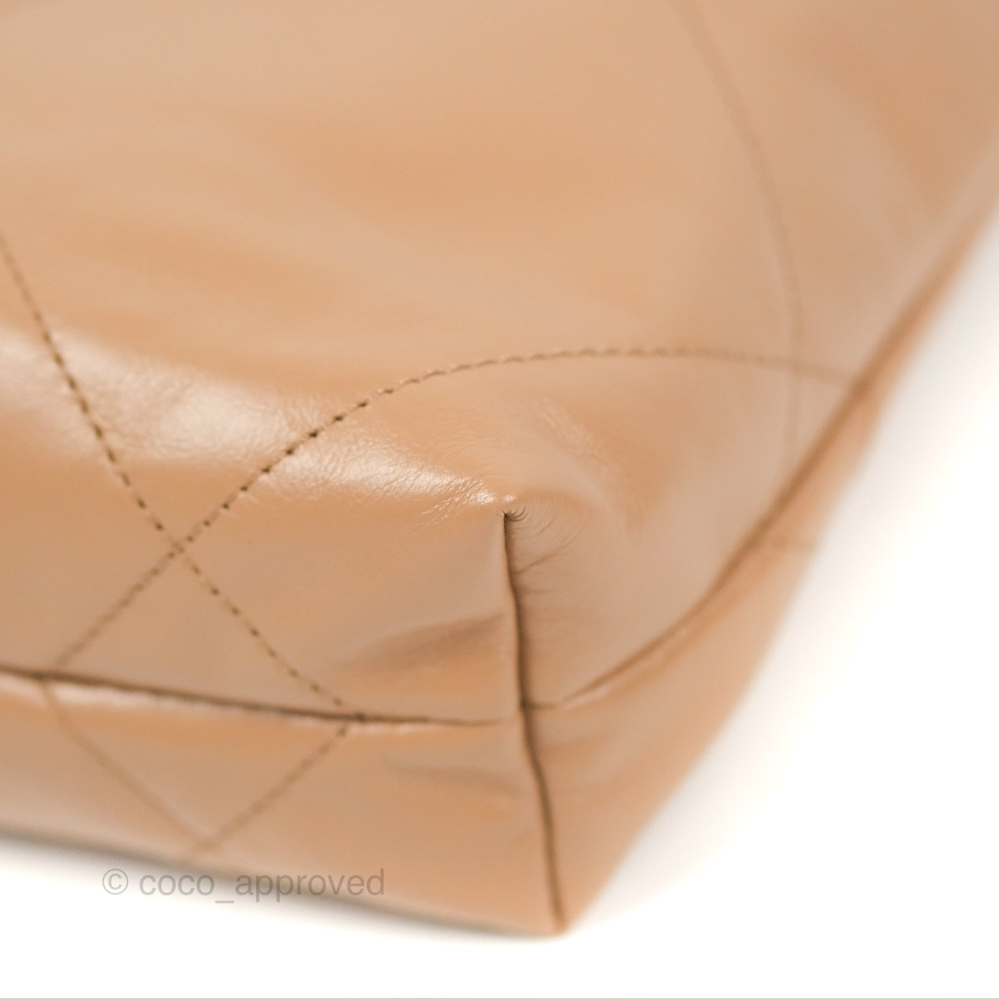 Chanel 22 Mini Bag in Beige Shiny Calfskin Leather - Luxury Crossbody Purse for Women, Perfect for Date Night & Evening Events