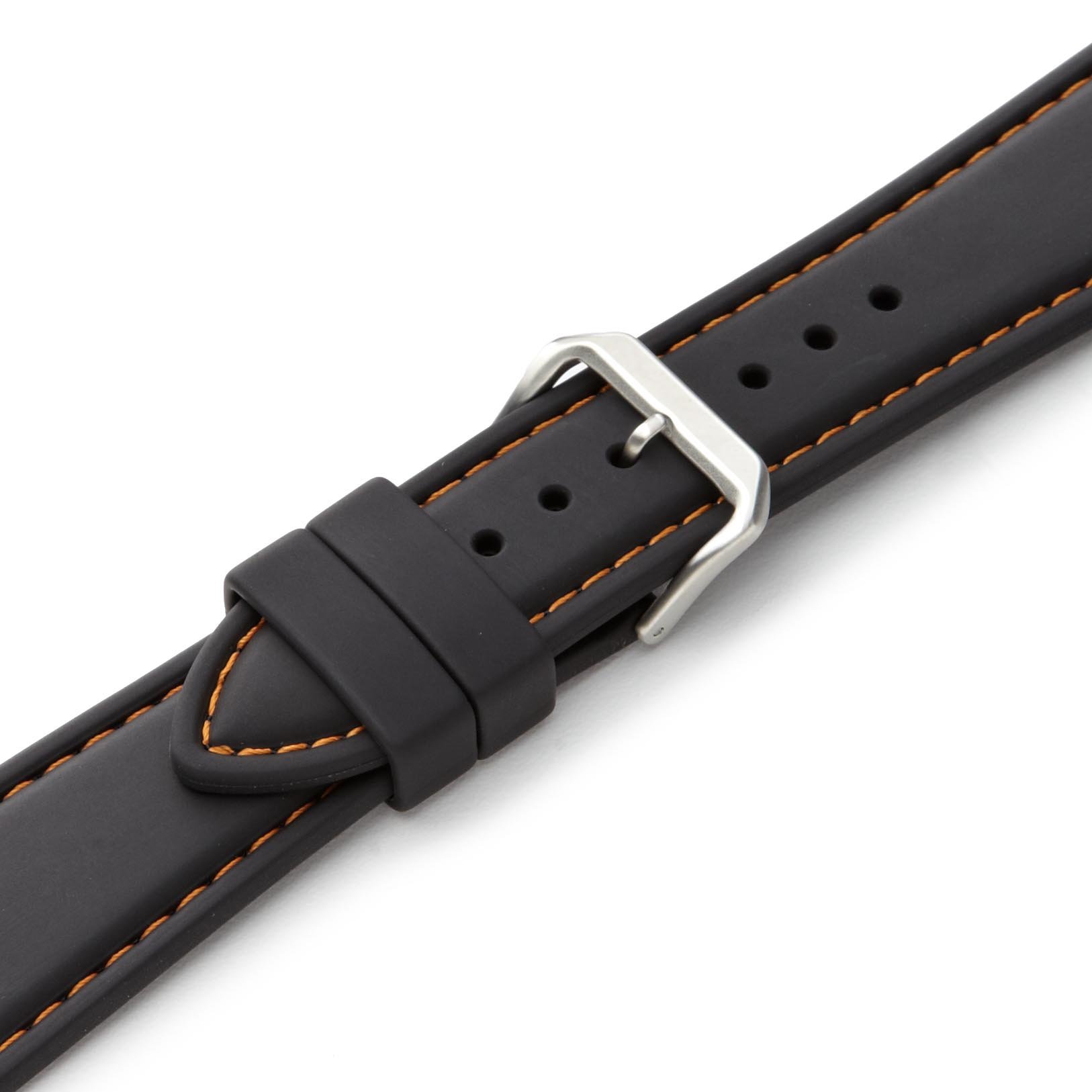 Hadley-Roma Men's MS3445RA 180 Rubber Watch Band - Durable Replacement Strap for Watches - Perfect for Swimming, Sports & Outdoor Activities