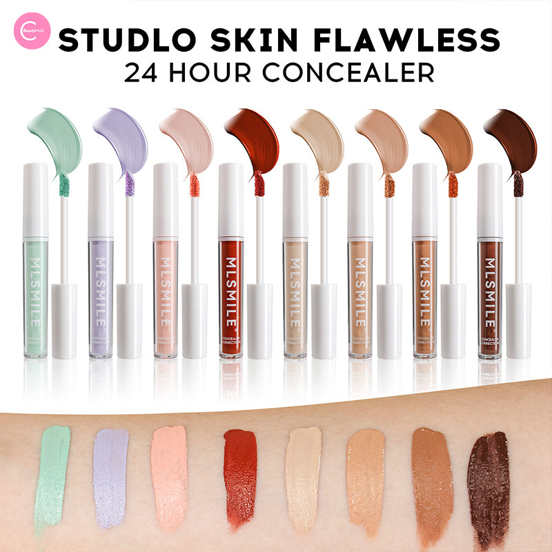 MLSMILE Concealer Corrector - Full Coverage Liquid Makeup for Dark Circles & Blemishes - Perfect for Everyday Wear & Special Occasions