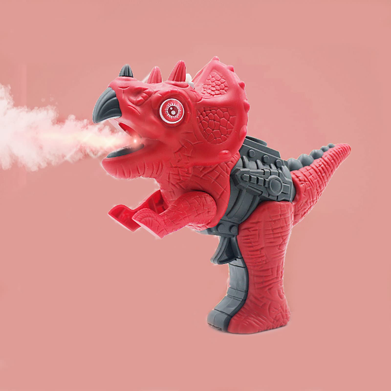 GKZJ Electronic Dinosaur Toy with LED Lights & Spray Mist - Interactive Dinosaur Toys for Kids, Boys & Girls Ages 3-6 - Fun Bath Time, Outdoor Play & Pretend Play Toy (Red)