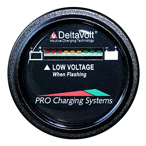 Dual Pro BFGWOV48V 48V Wireless Battery Fuel Gauge for Golf Carts, Boats & RVs - Round Display for Easy Vehicle Monitoring