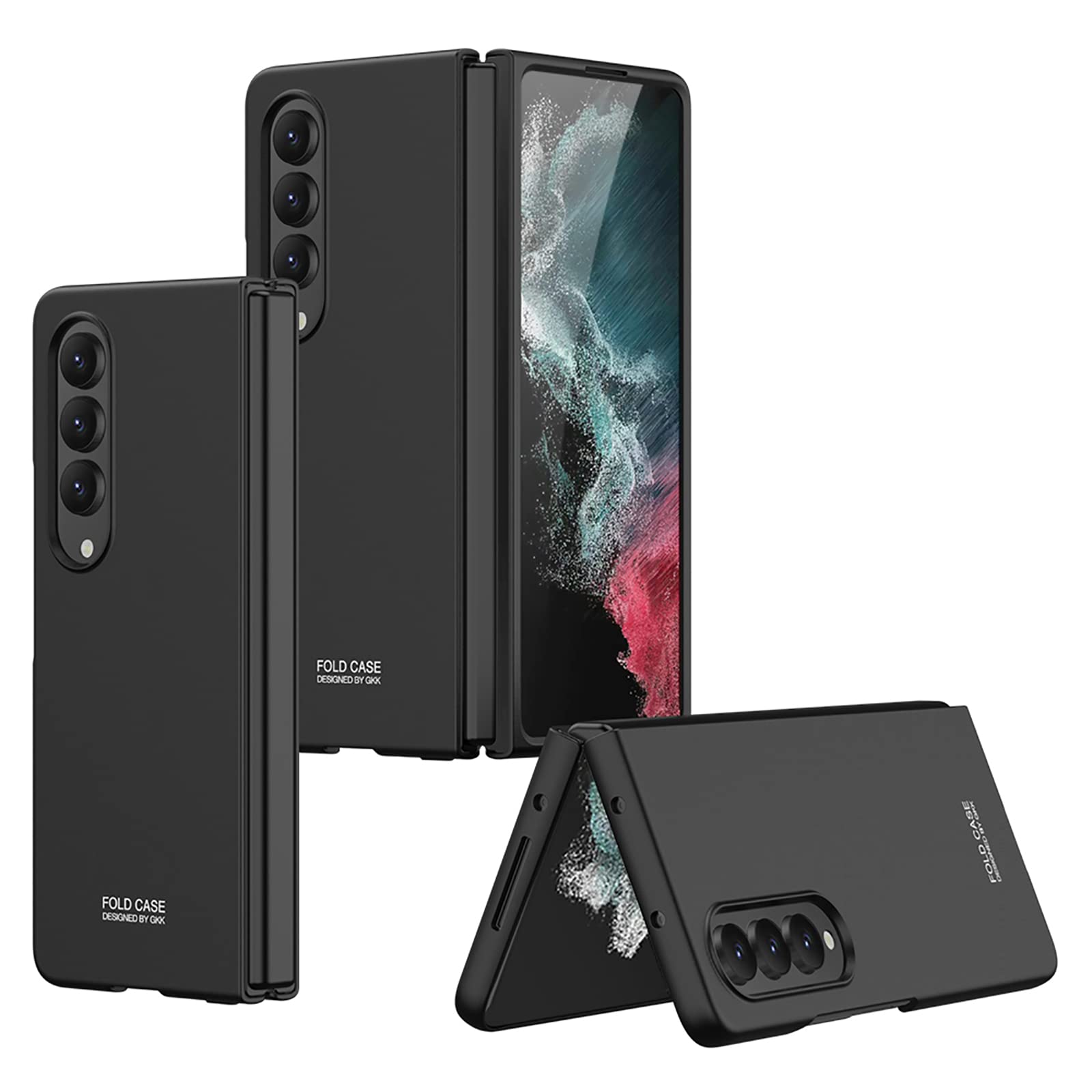 Samsung Galaxy Z Fold 4 Case - Ultra Thin Protective Cover with Military Grade Drop Protection | Shockproof Slim Fit Case for Z Flip 4 | Perfect for Daily Use, Travel & Outdoor Activities (Black)