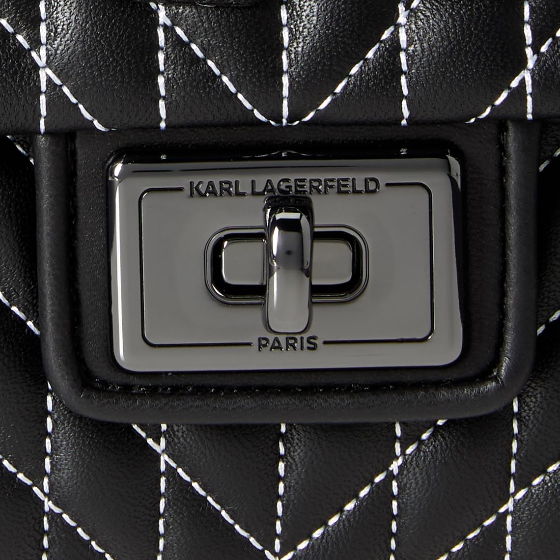 KARL LAGERFELD Agyness Logo Shoulder Bag for Women - Stylish Designer Handbag with Adjustable Strap, Perfect for Work, Travel & Everyday Use