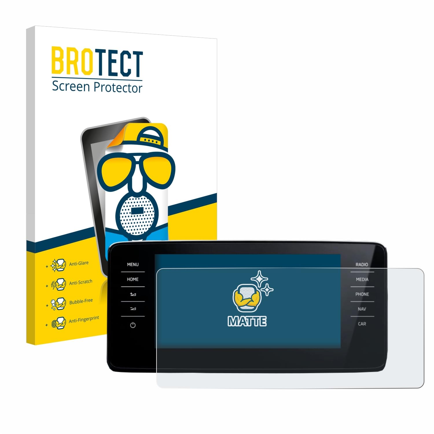 Brotect Anti-Glare Matte Screen Protector for Skoda Scala Infosystem Amundsen 9.2