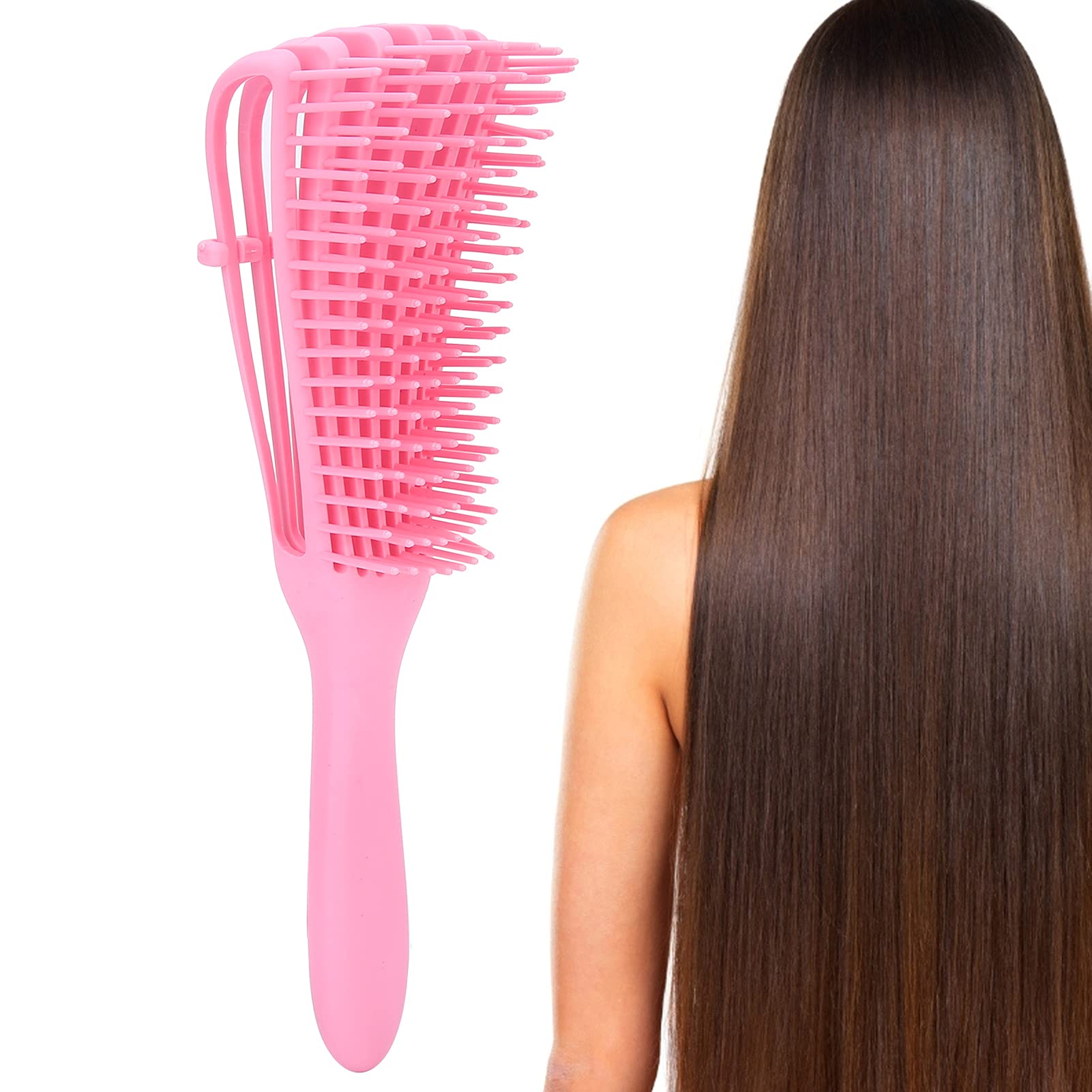 Detangling Brush for Curly & Coily Hair - Wet & Dry Use for Adults & Kids