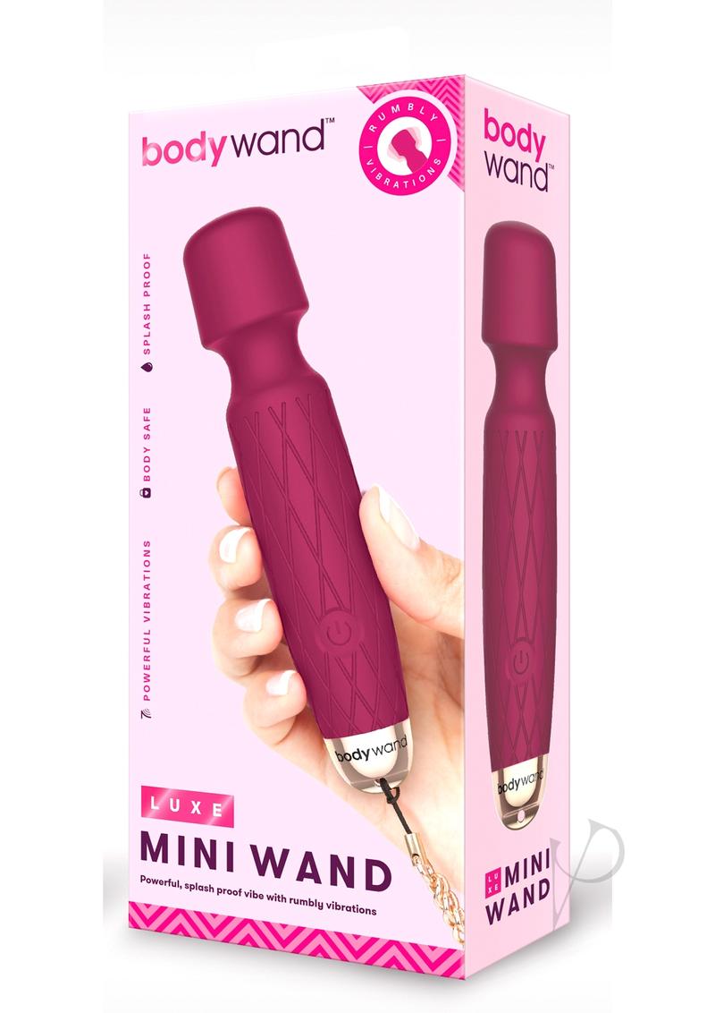 Bodywand Luxe Mini Wand Rechargeable Silicone Massager - Pink | Personal Relaxation & Muscle Relief | Perfect for Home Spa & Self-Care Moments