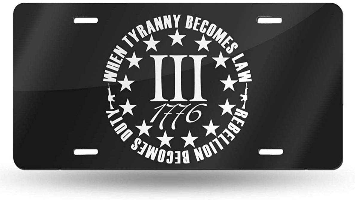 Don't Tread On Me Gadsden Flag License Plate Cover - 12 x 6 Inch Novelty Car Accessory for Front Decoration - Perfect for Cars, Trucks & Motorcycles - Show Your Patriotism on the Road