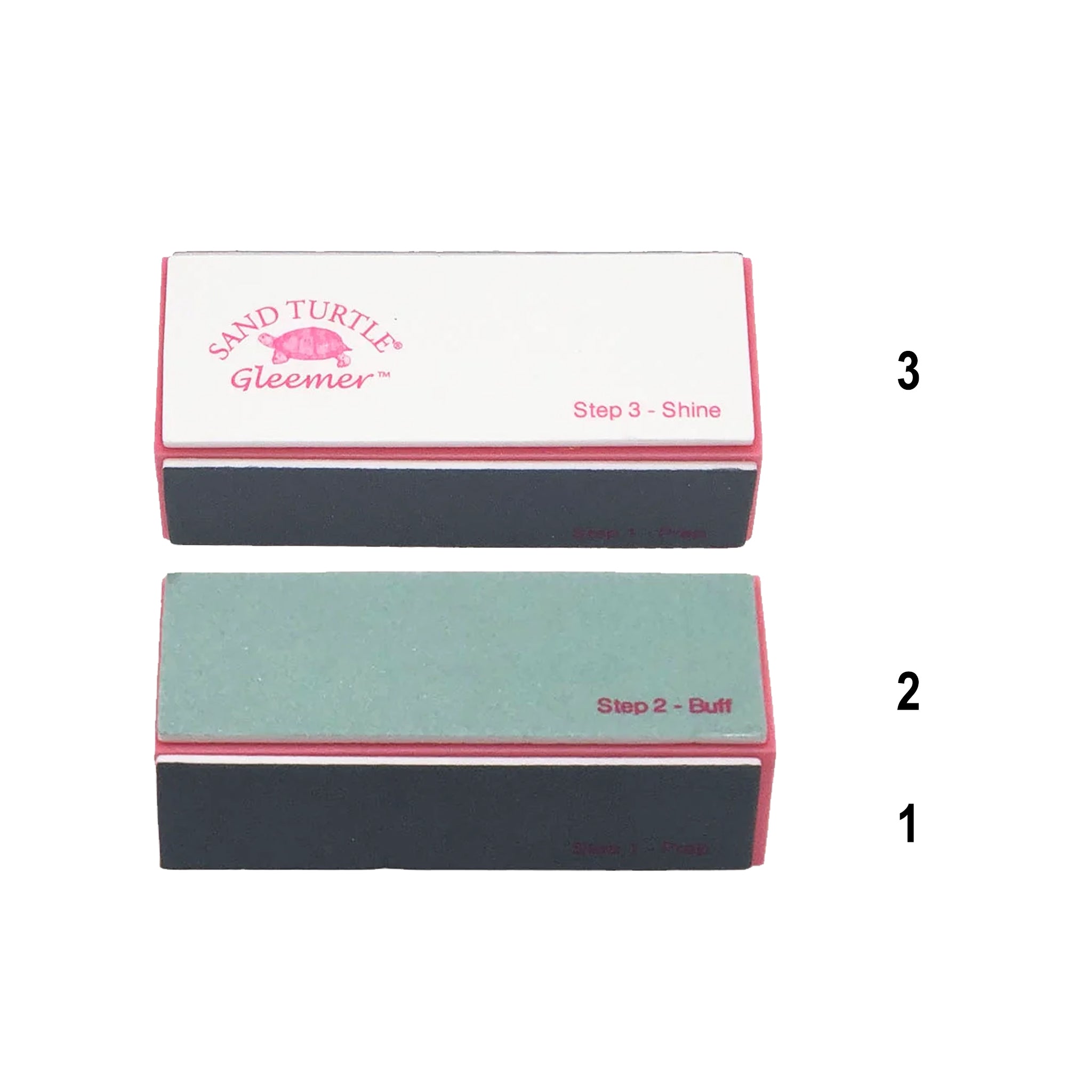Soft Touch 4-Way Sand Turtle Nail Buffer Blocks - High Shine Nail File for Professional Manicures & Pedicures - Perfect for Salon, Home Use & Travel Nail Care