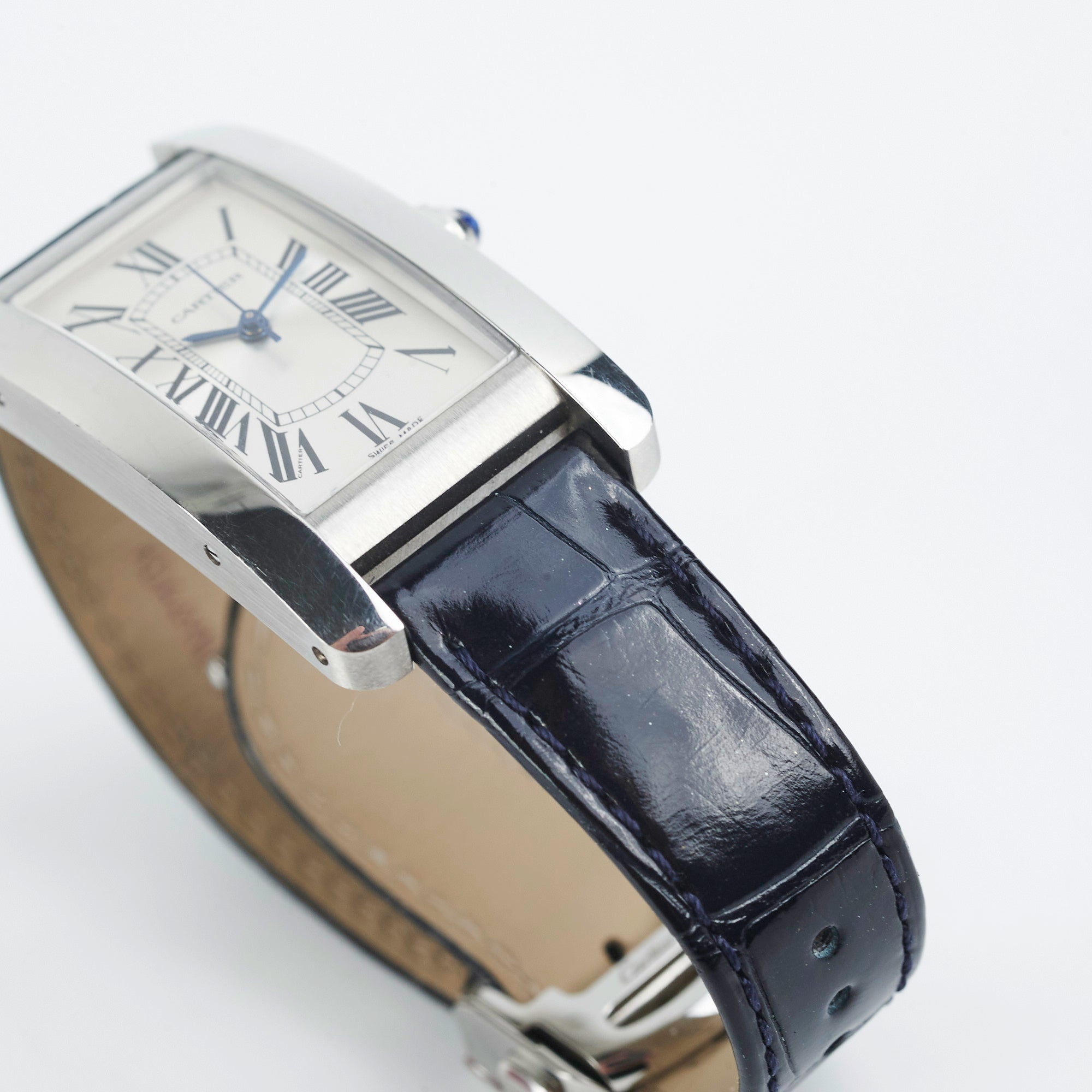 Cartier Tank Americaine Watch - Medium Size 18K Gold Stainless Steel - Luxury Dress Watch for Men & Women - Perfect for Business, Formal Events & Gifting