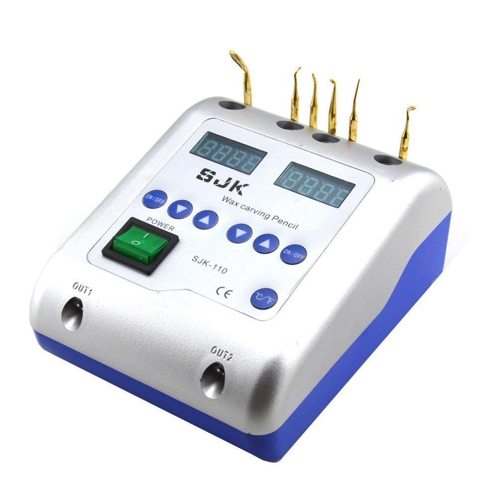 Electric Waxer Carving Knife Machine - Dual Pen & 6 Wax Tips for Dental Lab, Jewelry Making & Wax Modeling - Professional Dental Tools & Wax Carving Supplies for Dentists, Jewelers & Artists