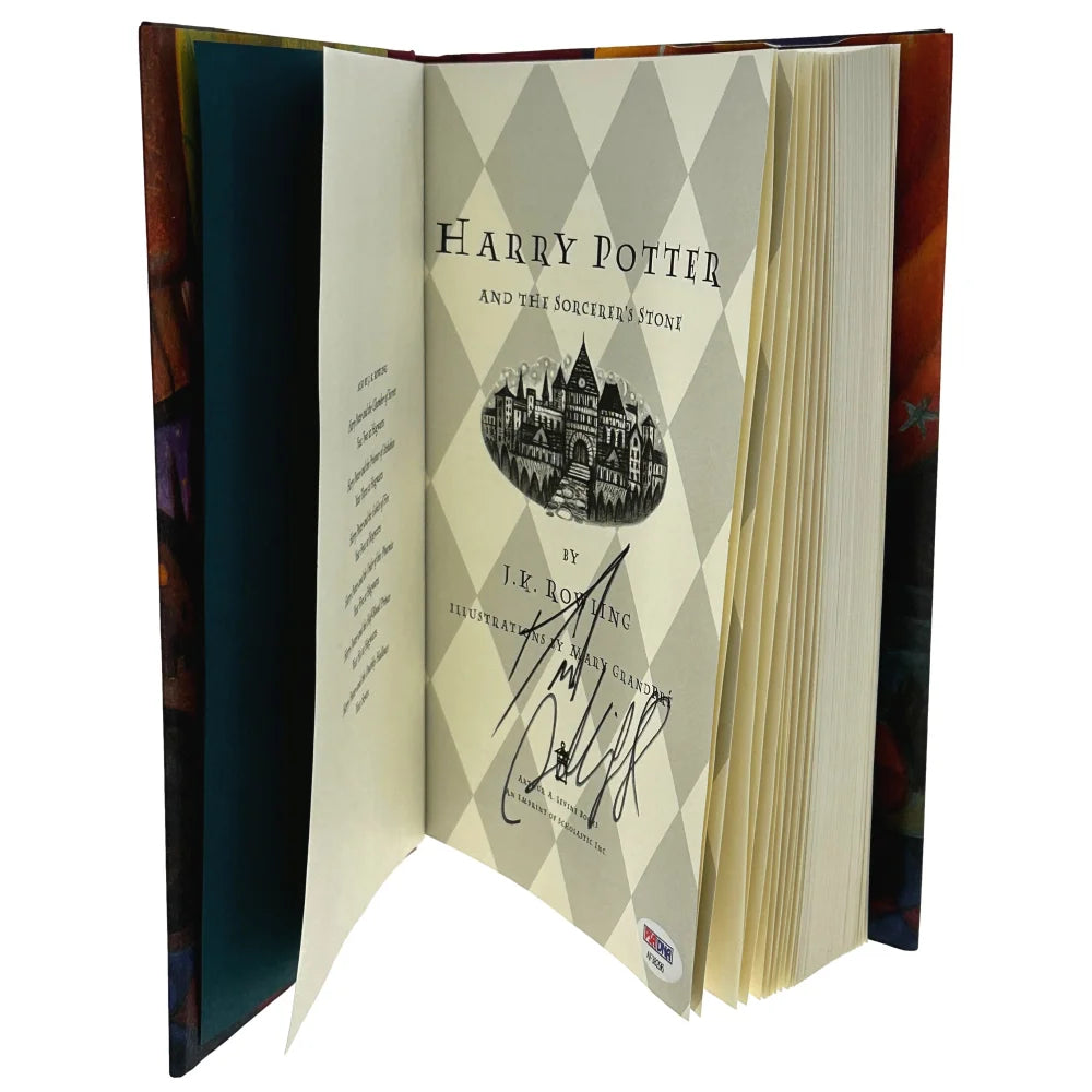 Daniel Radcliffe Autographed Harry Potter and the Sorcerer’s Stone First Edition Book (1998, PSA Certified) - Rare Collectible for Harry Potter Fans, Movie Memorabilia & Fantasy Book Collectors
