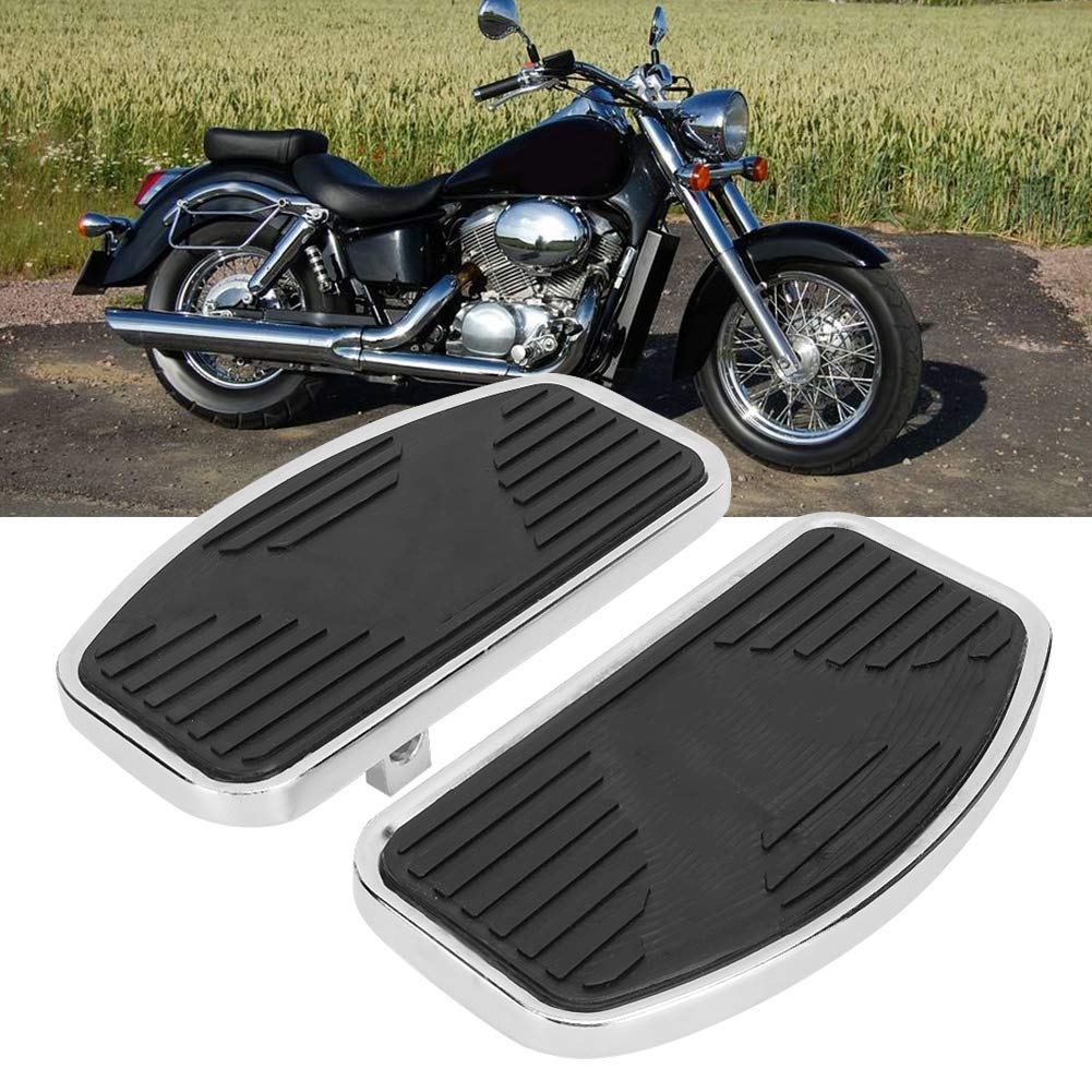 KIMISS Motorcycle Floorboards Front Footboard Rubber Insert Pedal Foot Peg Footrest for Honda Shadow ACE VT400/750 VT750DC Deluxe 1997-2003 - Durable Replacement for Comfortable Riding & Long Distance Touring