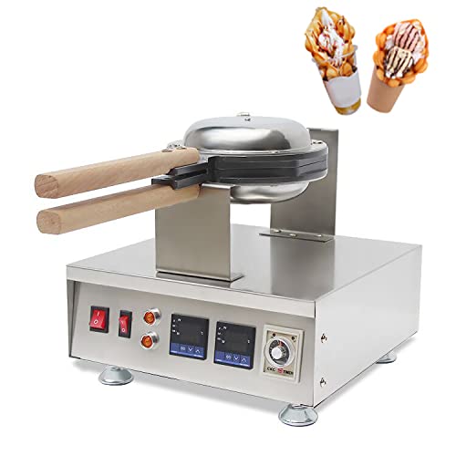 Kolice Electric Bubble Waffle Maker Machine - Non-Stick Iron Griddle with Digital Timer & Adjustable Temperature - Perfect for Snack Bars, Food Trucks, Restaurants & Home Breakfast - Make Delicious Hong Kong Style Egg Waffles for Parties, Cafes and Street Food Business