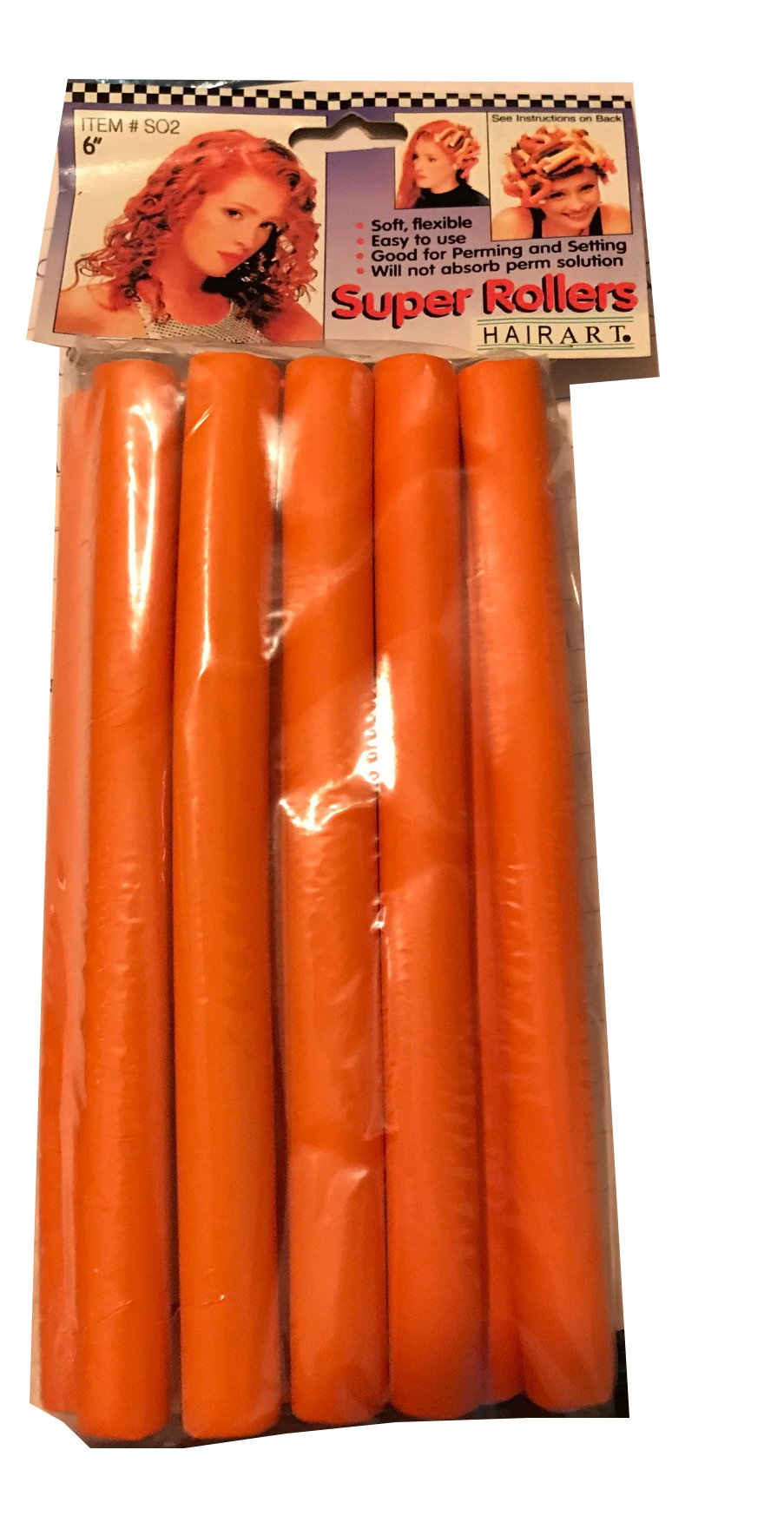 Medium Super Rollers - Orange Hair Rollers for Curly Hair Styling, Voluminous Waves & Salon-Quality Results at Home