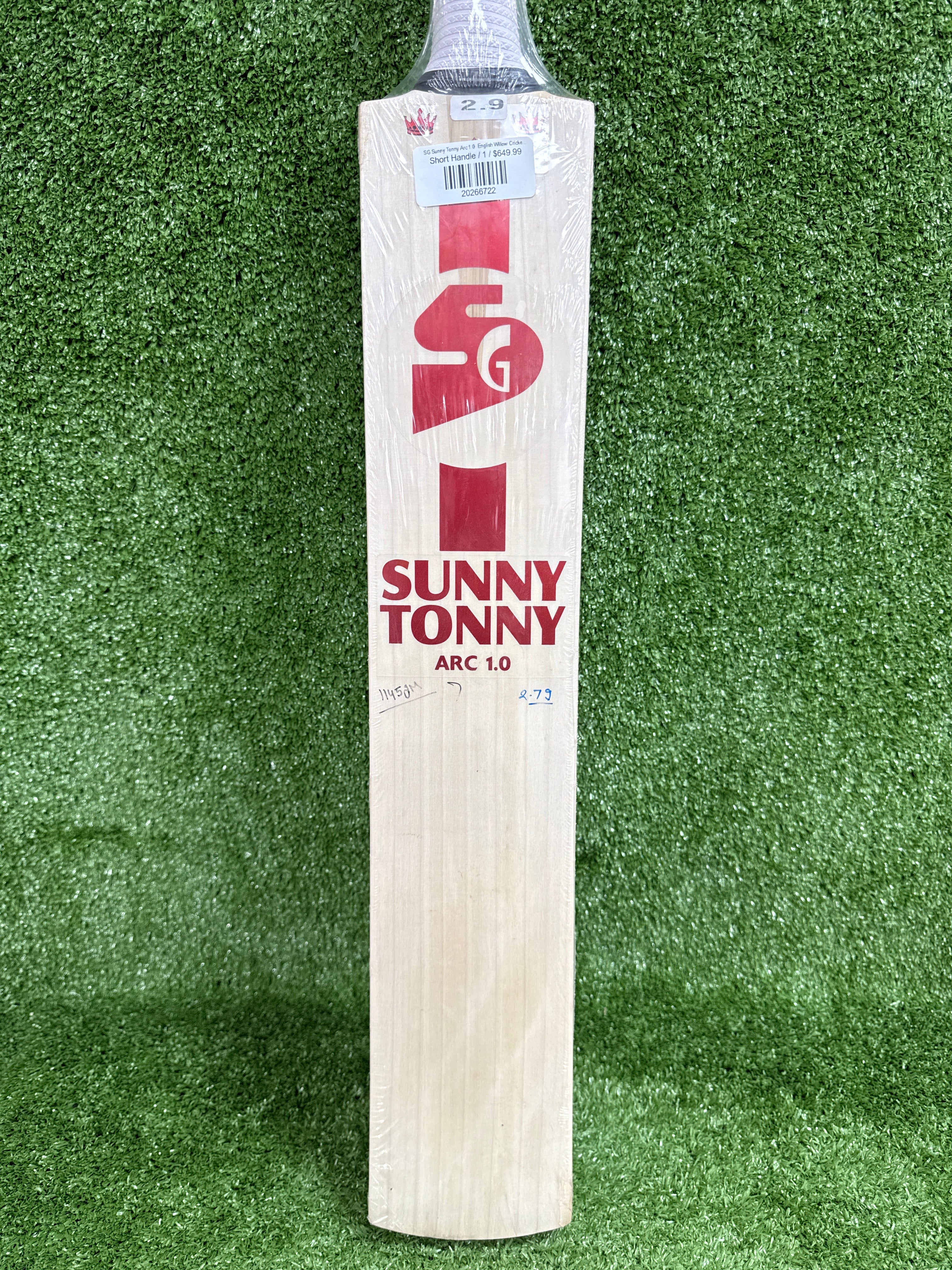 SG Sunny Tonny Arc 1.0 English Willow Cricket Bat - Premium Professional Grade for Matches & Practice | Perfect for Cricket Enthusiasts & Tournament Players