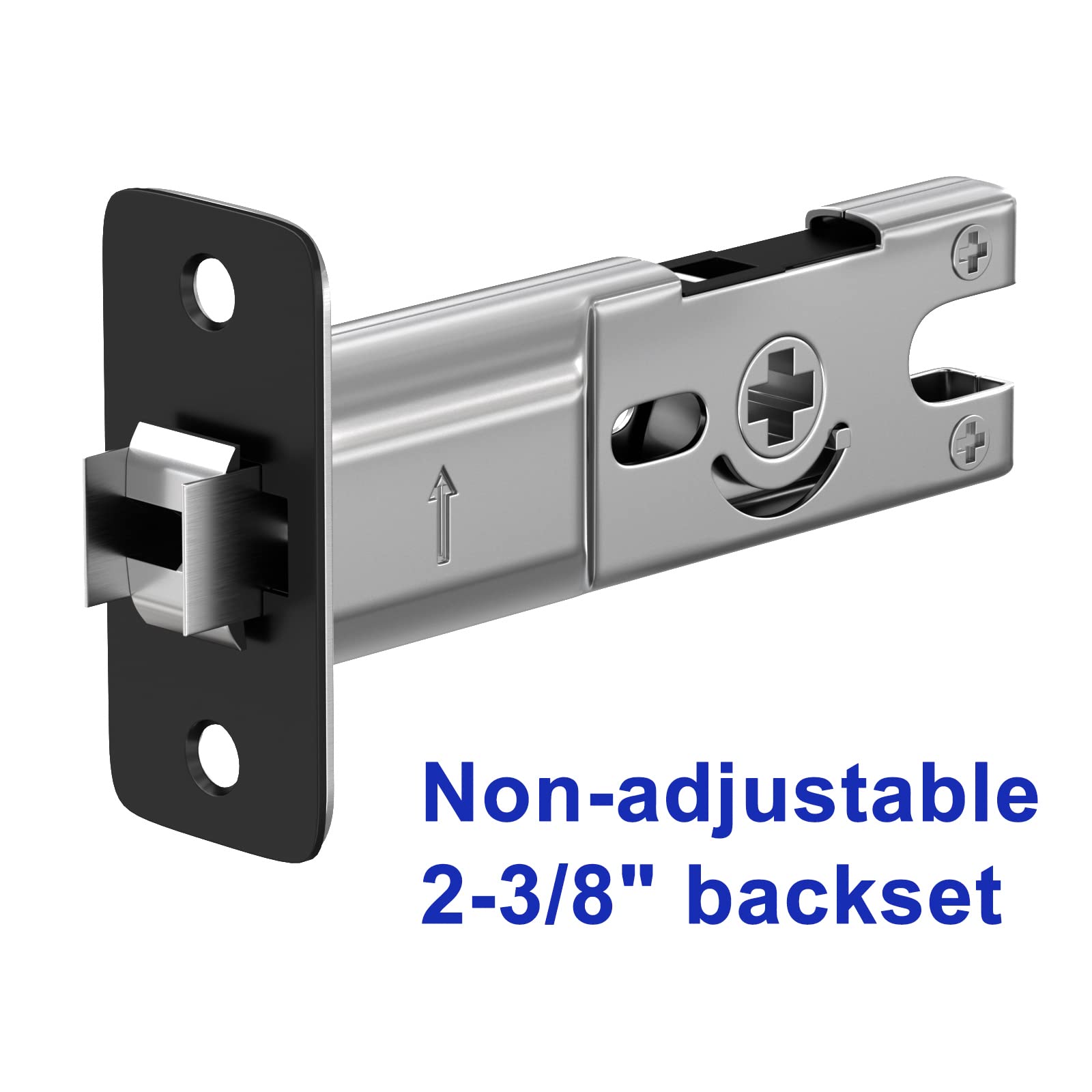 GoldenWarm 2 Pack Matte Black Pocket Door Lock for Bedroom & Bathroom - Contemporary Square Privacy Hardware with Flush Latch (2-3/8