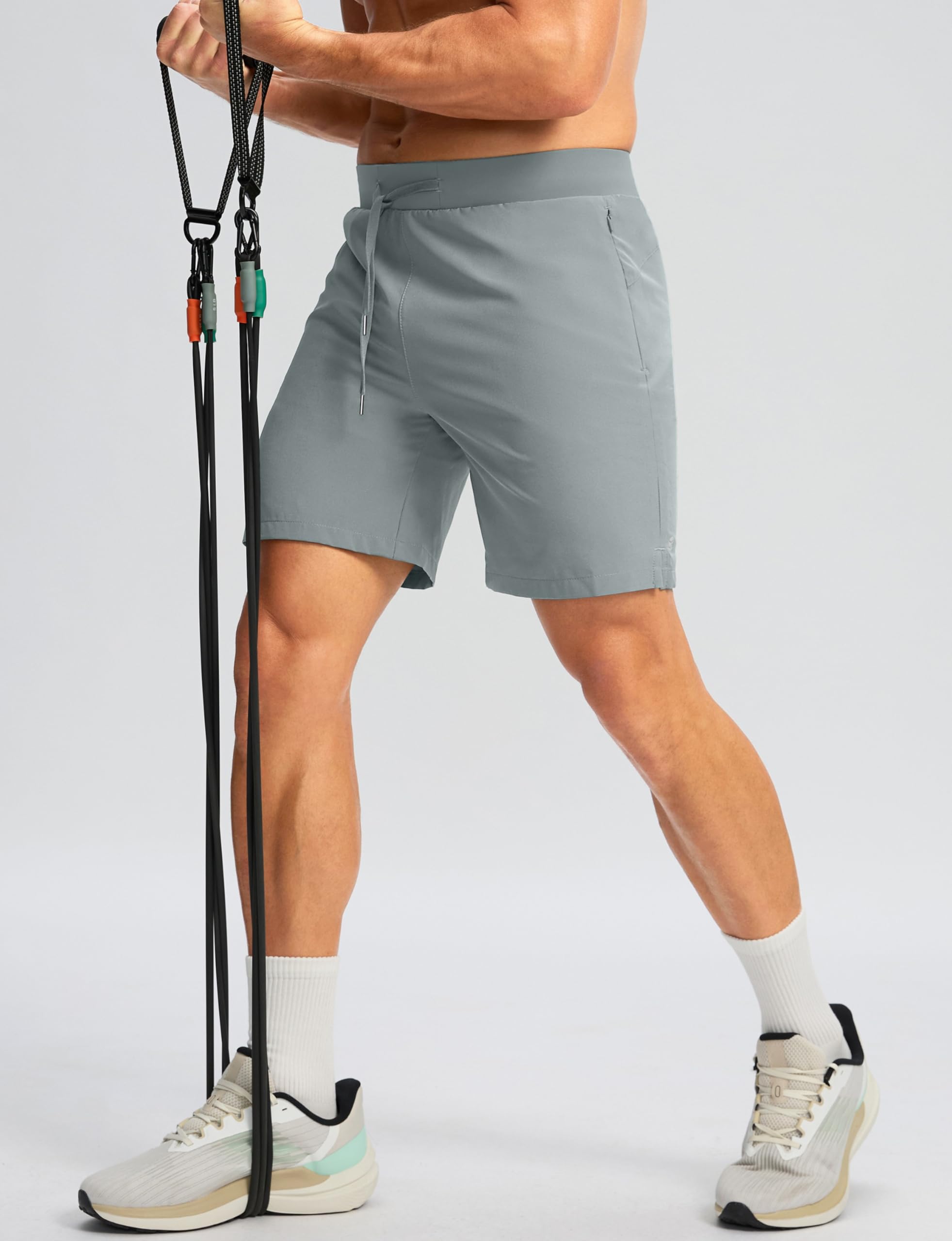 Men's 7'' Workout Shorts with Zipper Pockets - Lightweight Quick Dry Athletic Gym Running Shorts for Men | Perfect for Training, Jogging & Casual Wear