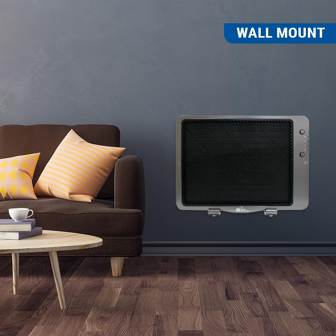 Royal Sovereign RPH-260G Infrared Panel Heater - 1500W Portable Space Heater, Energy Efficient & Quiet, Graphite Finish - Perfect for Bedroom, Office & Small Spaces Heating