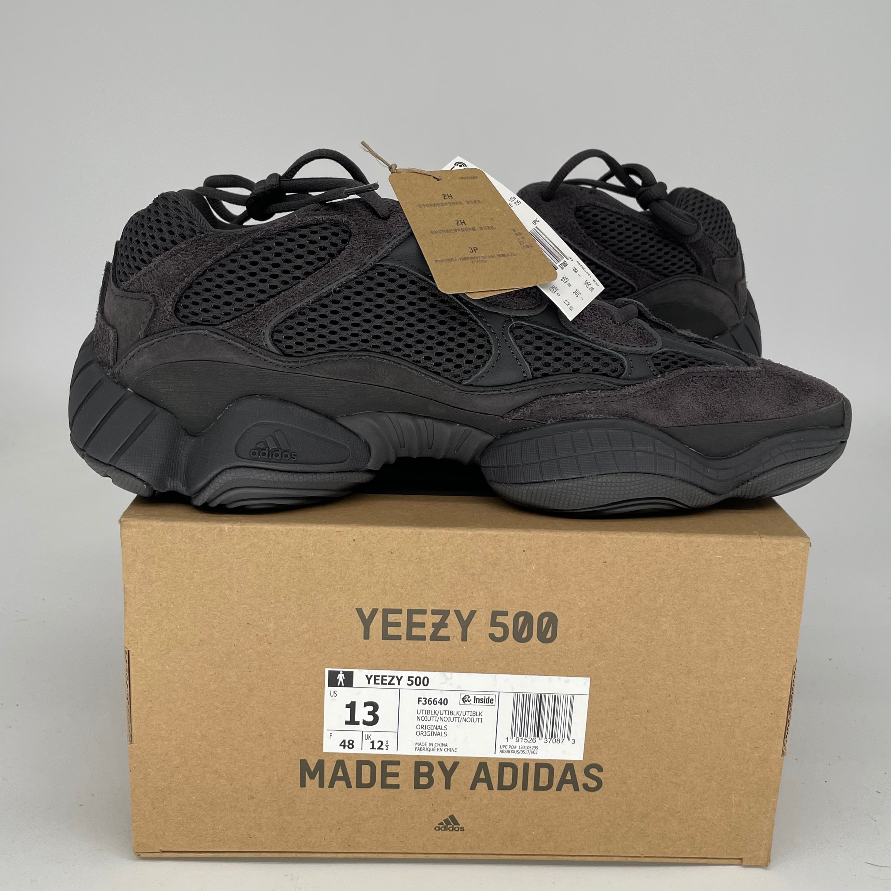 Adidas Yeezy 500 Utility Black Men's Sneakers Size 13 - F36640 | Comfortable Running Shoes for Jogging, Gym & Casual Wear
