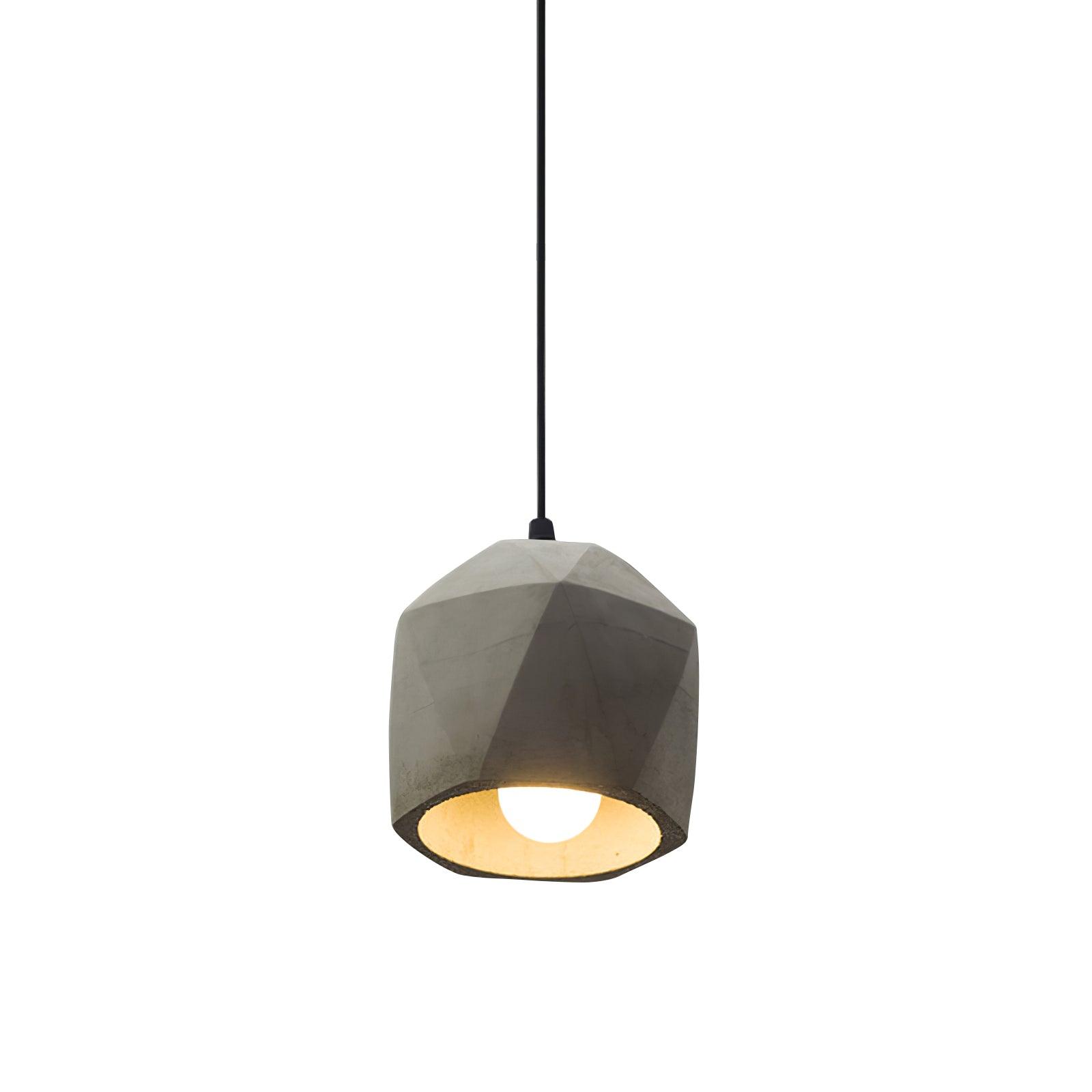 Georgia Cement Pendant Light - Industrial Modern Ceiling Fixture for Kitchen Island, Dining Room & Bedroom Lighting