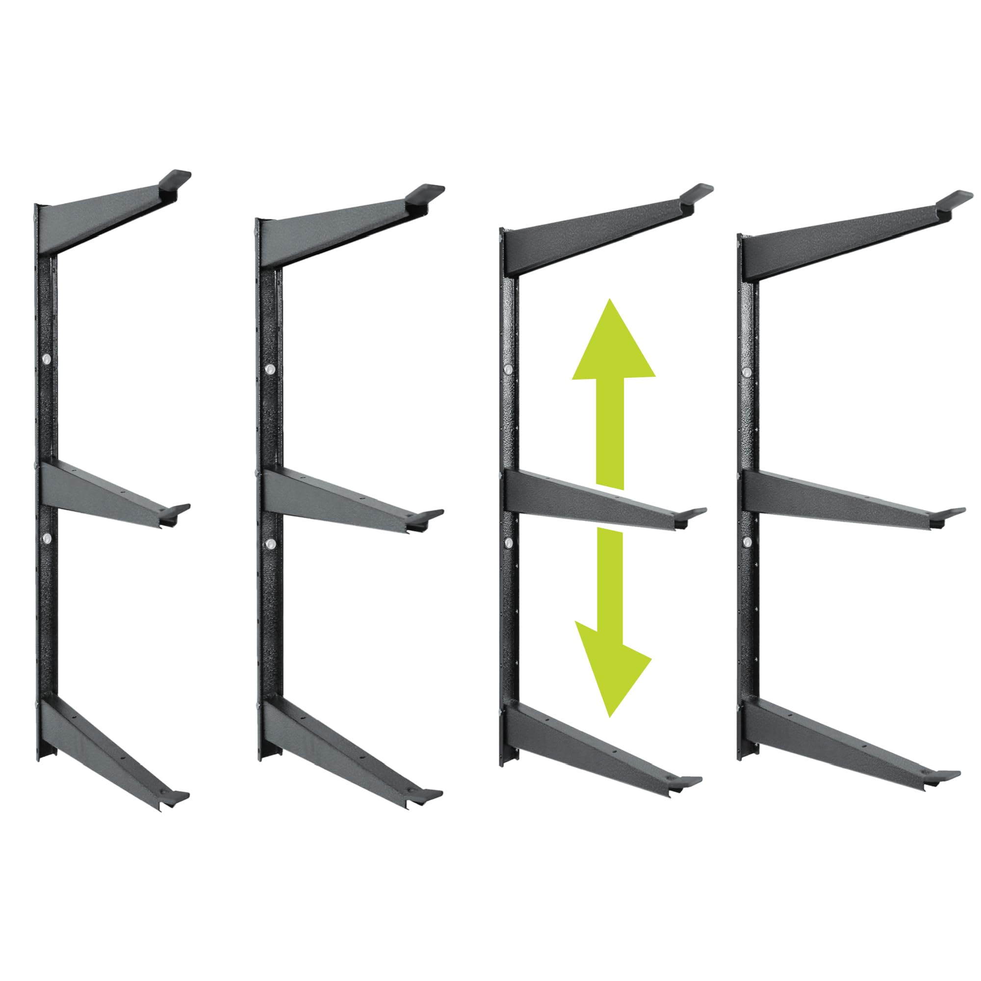 Heavy Duty Wood and Lumber Storage Rack (2-Pack) - 960 lbs Capacity Steel Garage Shelving - Easy Install Mounted Rack for Garage, Basement, Pantry Organization - Perfect for Storing Plywood, 2x4s, and DIY Supplies by Delta Cycle