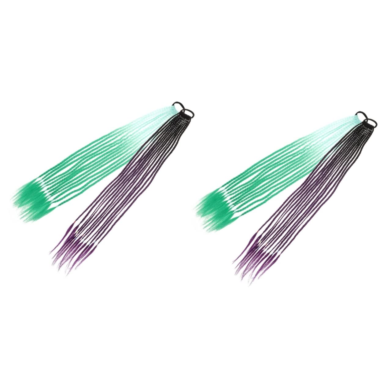 FRCOLOR 4 Pcs Wig Braid Wrap - Colorful Ponytail Hair Extensions & Braided Hair Ties for Girls | Fake Hair Ponytail Wigs & Braid Extensions | Perfect for Cosplay, Halloween, Daily Styling & Hair Accessories