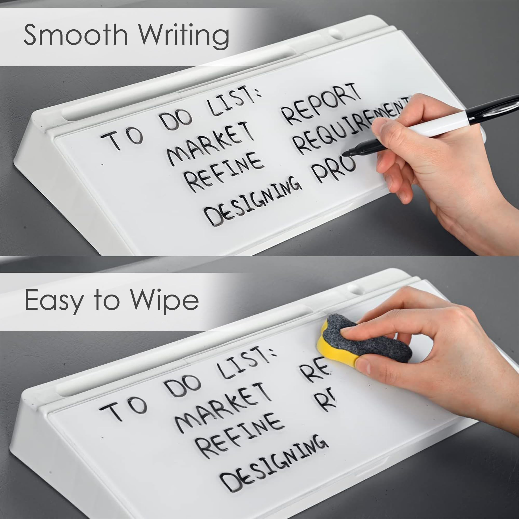 Desire2 Streamline Pro Desk Organizer - Home Office & Workspace Accessory with Dry Erase Board - Perfect for School Supplies, Office Stationery & Daily Organization (Ideal for Students, Professionals & Remote Workers)