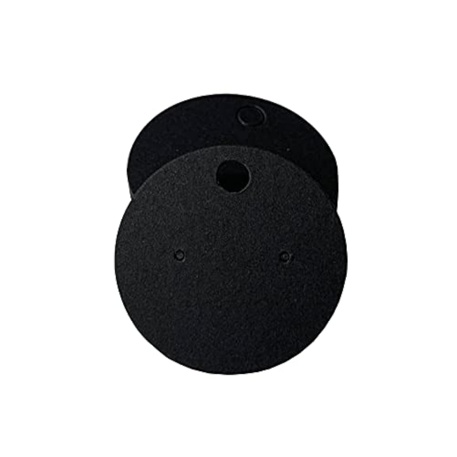 200 Pcs Round Blank Kraft Paper Earring Display Cards - 4cm Diameter Black Jewelry Price Tags for Ear Studs & Small Jewelry - Perfect for Craft Shows, Boutique Displays and Online Shop Photography