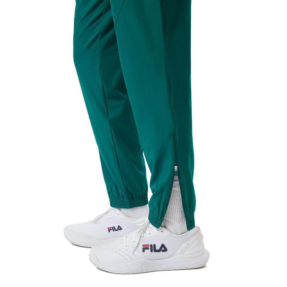 Men's Center Court Tennis Track Pants - Breathable Quick-Dry Athletic Joggers for Tennis, Running & Gym Workouts - Rainforest Green