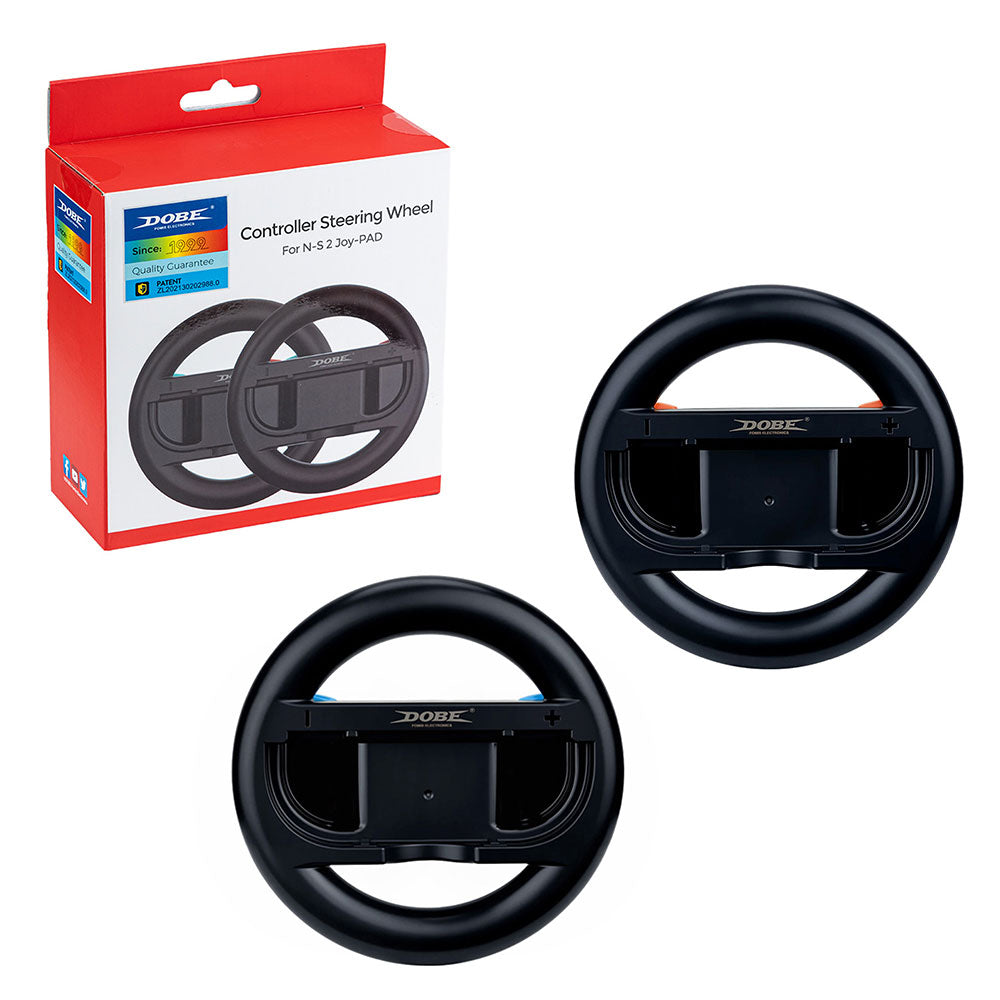DOBE Black Steering Wheel Controller for Nintendo Switch & Joy-Con - Enhanced Gaming Experience for Racing & Sports Games (Model TNS 3196) | Perfect for Mario Kart, Asphalt & Family Game Nights
