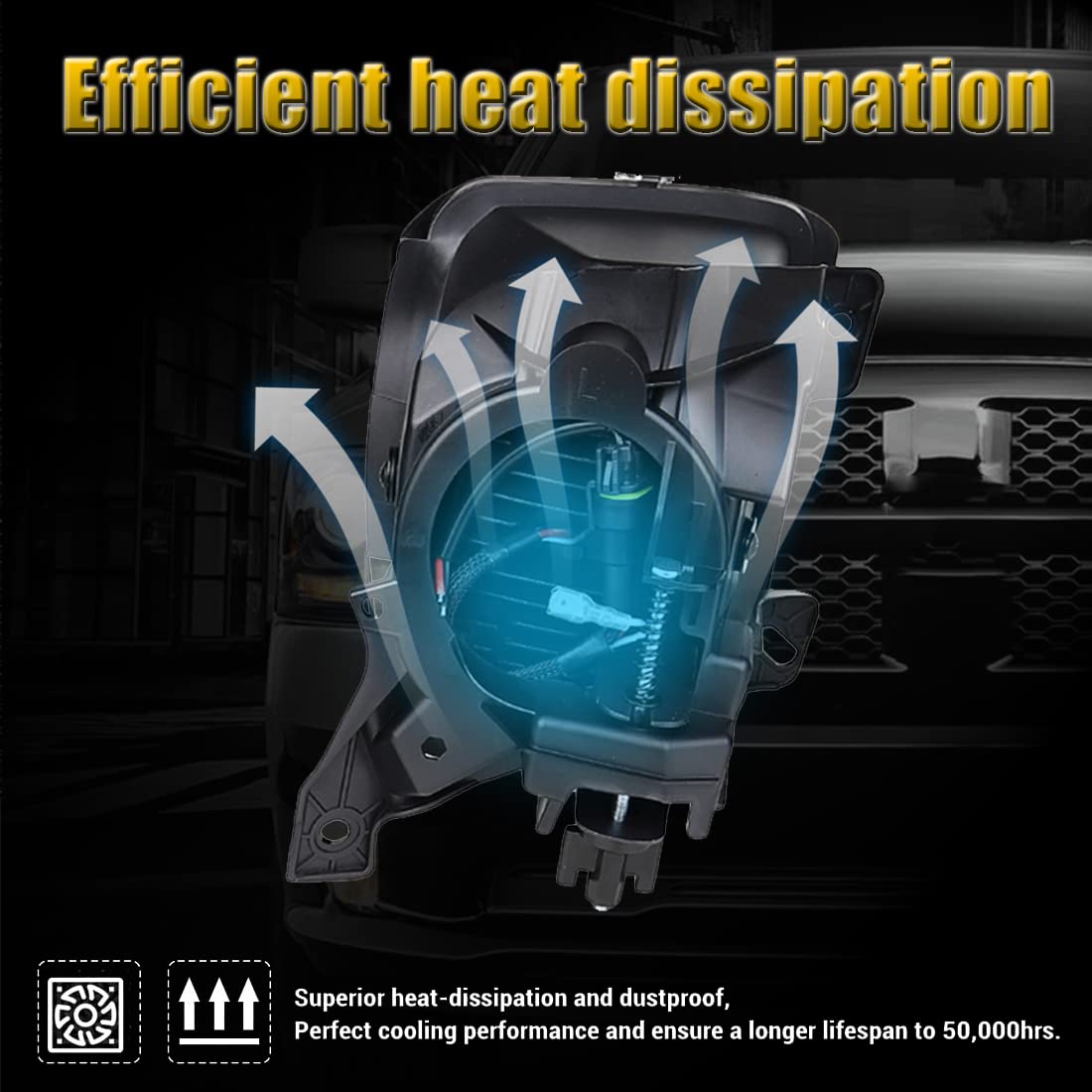 2013-2018 Dodge Ram 1500 LED Fog Lights with DRL - Bright Front Bumper Fog Lamps for Enhanced Visibility & Safety | Perfect for Night Driving, Off-Roading & Inclement Weather