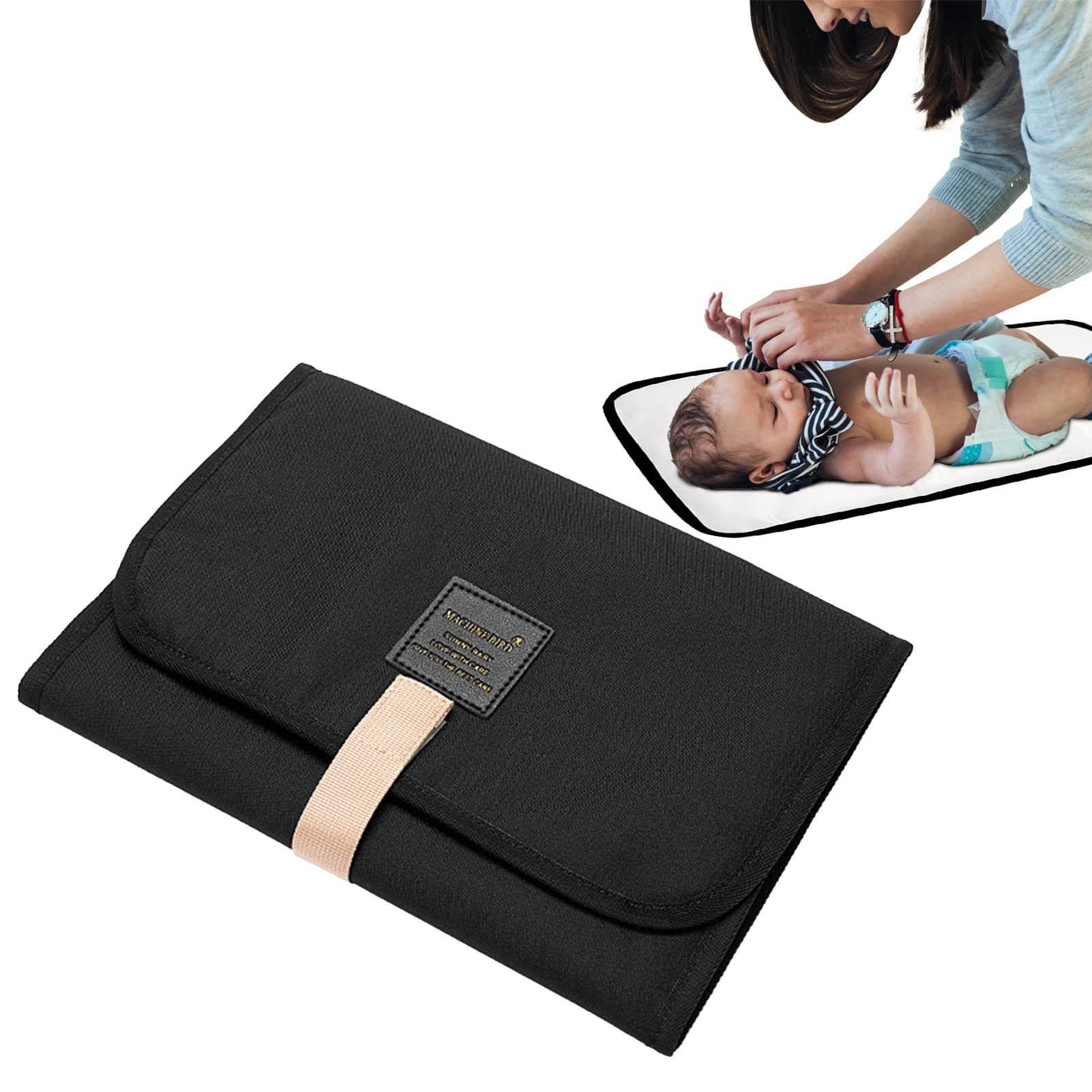 Foldable Waterproof Changing Pad - Portable Diaper Mat for Travel & On-the-Go, Soft Comfortable Baby Changing Station with Stickers, Perfect for Diaper Bags, Car Seats, Strollers & Outdoor Adventures