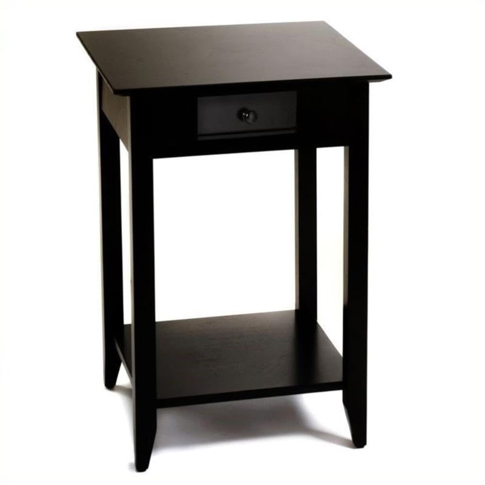 Home Square 3-Piece Black Living Room Table Set - Hall Table & 2 End Tables | Modern Coffee Table Set for Living Room, Lounge & Home Decor