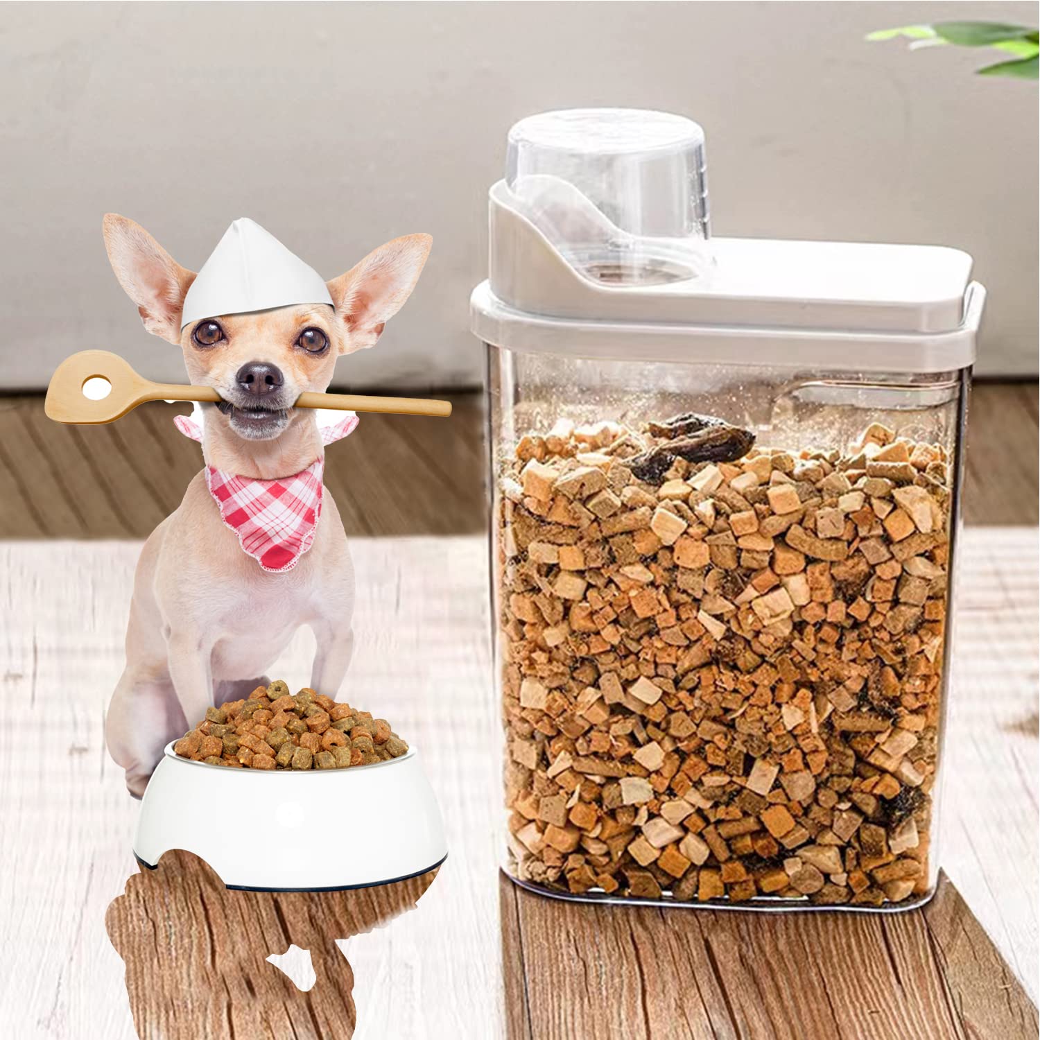 Custom Pet Food Storage Container with Double Seal - Personalized Dog & Cat Food Container, Large Wide Mouth for Easy Access - Perfect for Dry Kibble, Treats & Bulk Food Storage at Home or Travel
