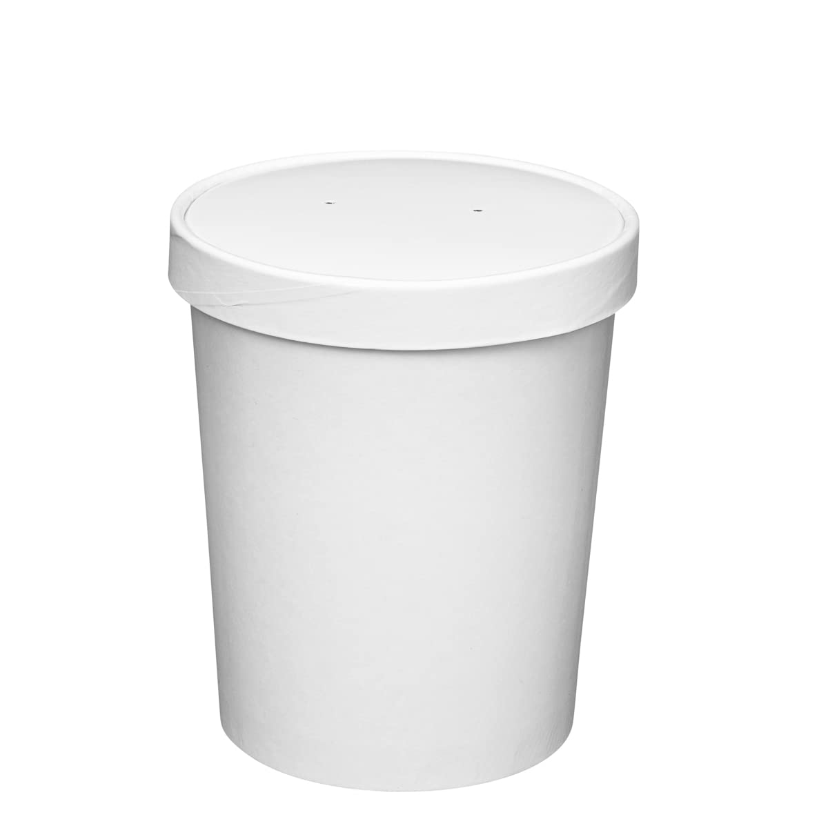 200-Pack 32 oz Disposable White Paper Food Containers with Vented Lids - Hot Soup Bowls, Ice Cream Cups, Takeout Containers for Restaurants, Catering & Food Delivery