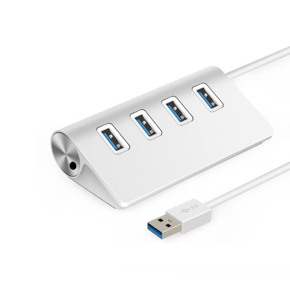 4-Port USB 3.0 Hub 5Gbps with Power Adapter - for Laptop & PC Accessories