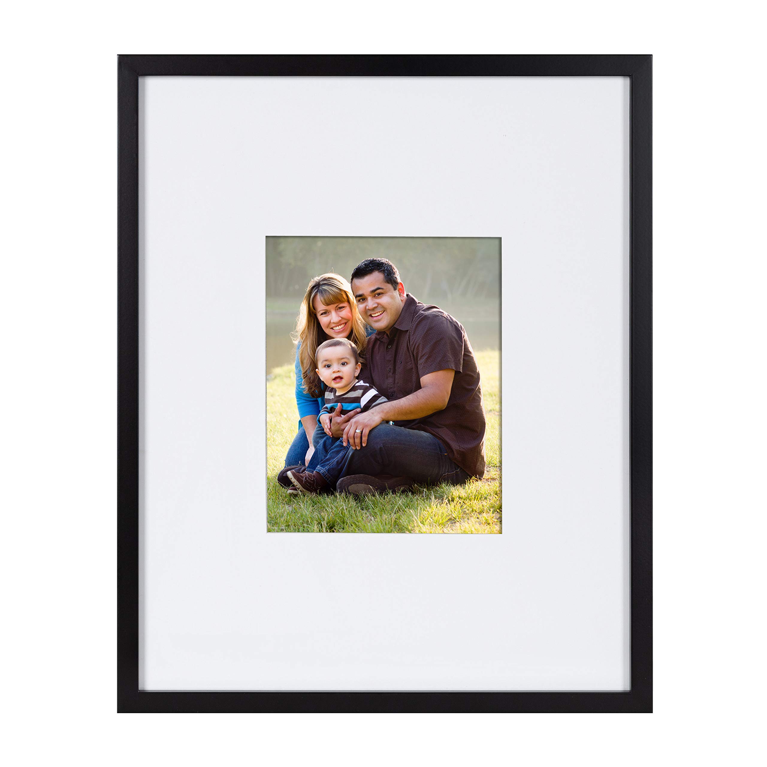 Kate & Laurel Transitional Frame & Shelf Set - 8-Piece Rustic Brown & Black Picture Frame Collage with Multiple Sizes - Perfect for Living Room, Bedroom & Office Wall Decor