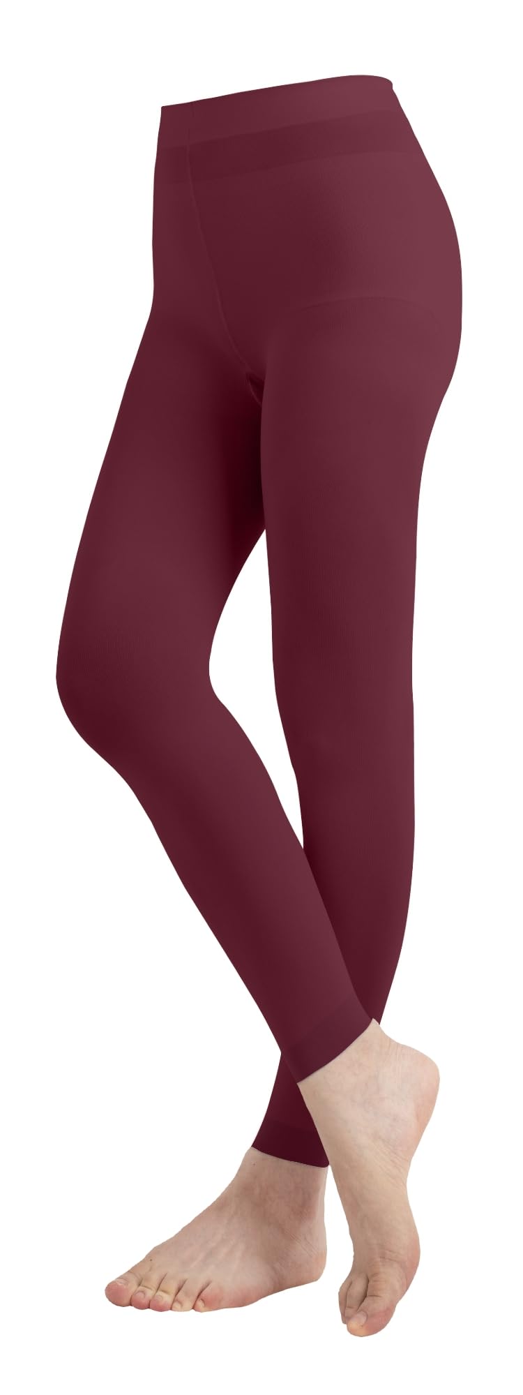 EMEM Apparel Women's Solid Color Opaque Microfiber Footless Tights - Comfortable Stretchy Leggings for Yoga, Workout & Everyday Wear
