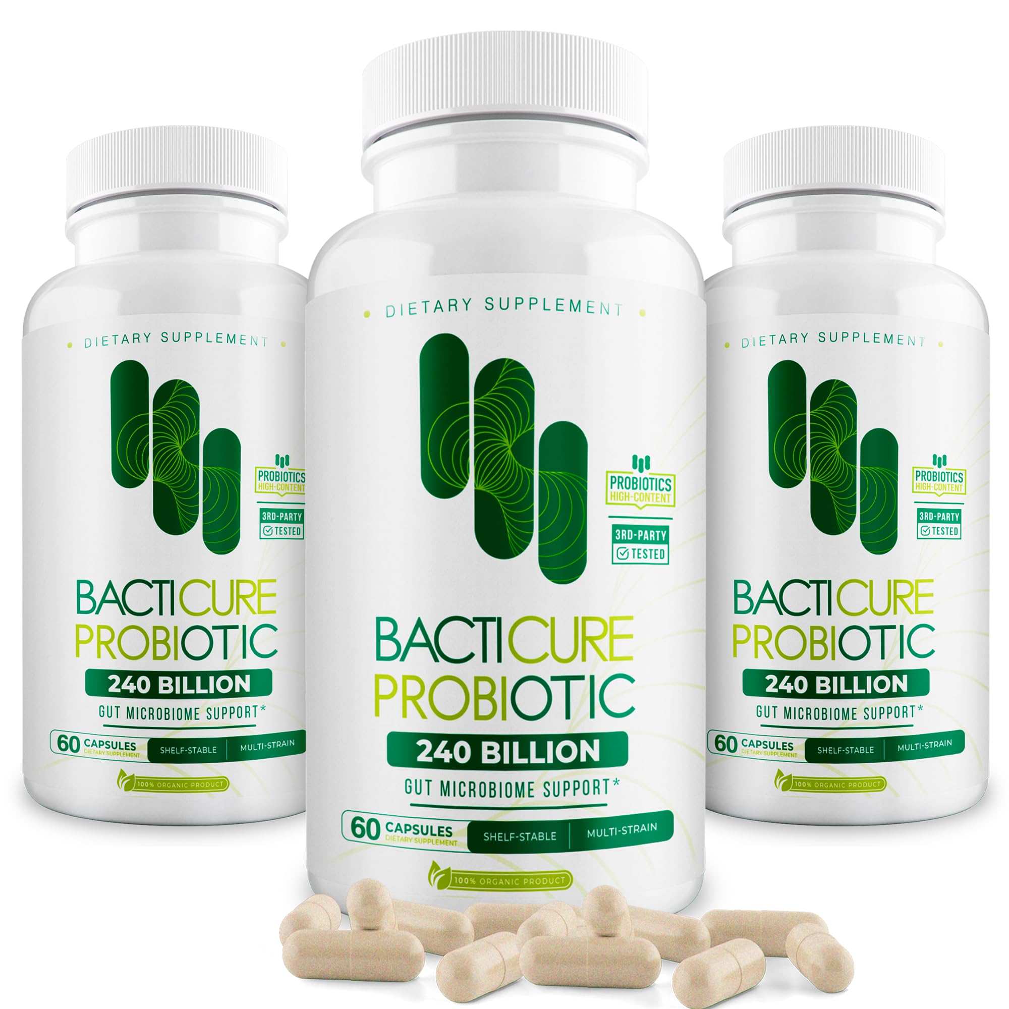 Natural Immune Support Supplement - Set of 3 Bottles (60 Capsules Each) with Patented Formula | Boost Immunity & Wellness | Perfect for Daily Health Routine & Travel